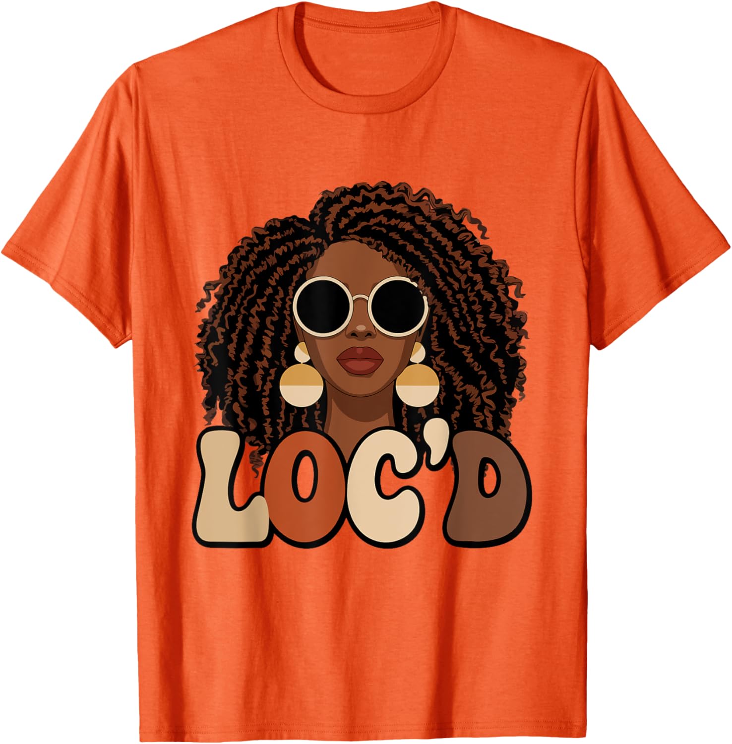 Loc'd For Life Afro Locs T-Shirt for Black Melanin Women Stylish Tee - 1