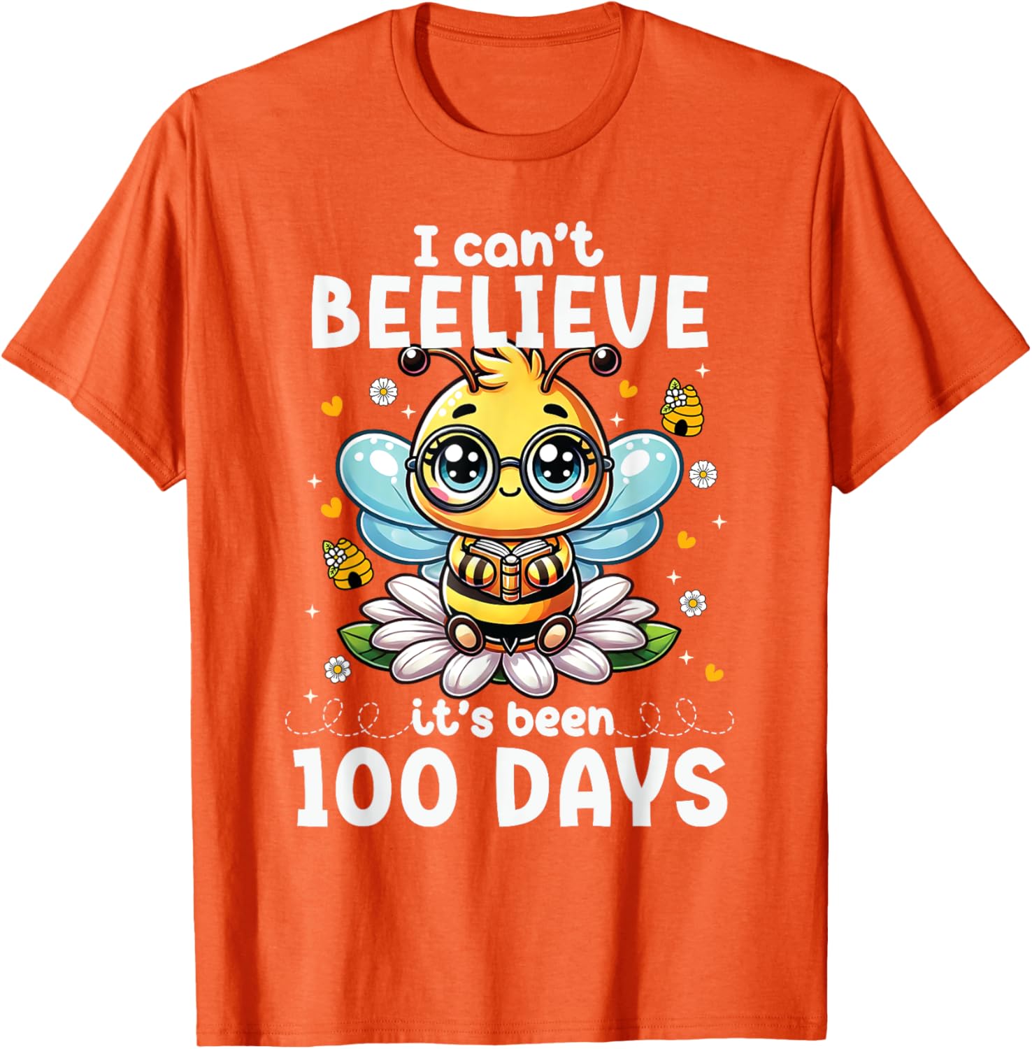 Fun 100 Days of School Bee T-Shirt for Kids and Teachers - 23