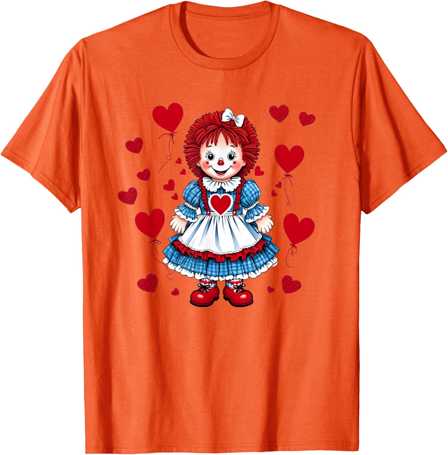 Raggedy Ann Valentine's Day Heart T-Shirt for Sweethearts and Friends - 17