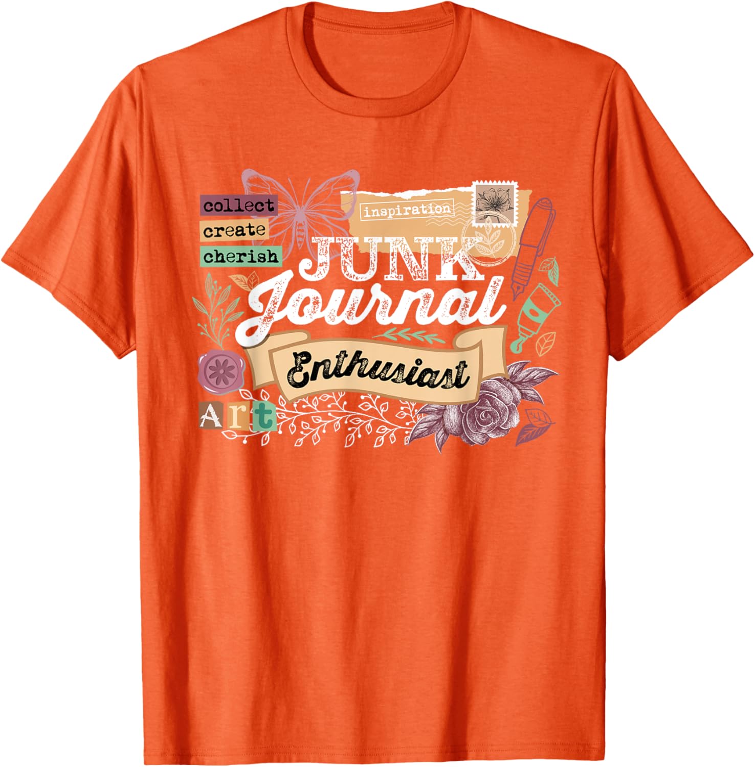 Vintage Scrapbooking T-Shirt for Junk Journal Enthusiasts - Fun Design - 1