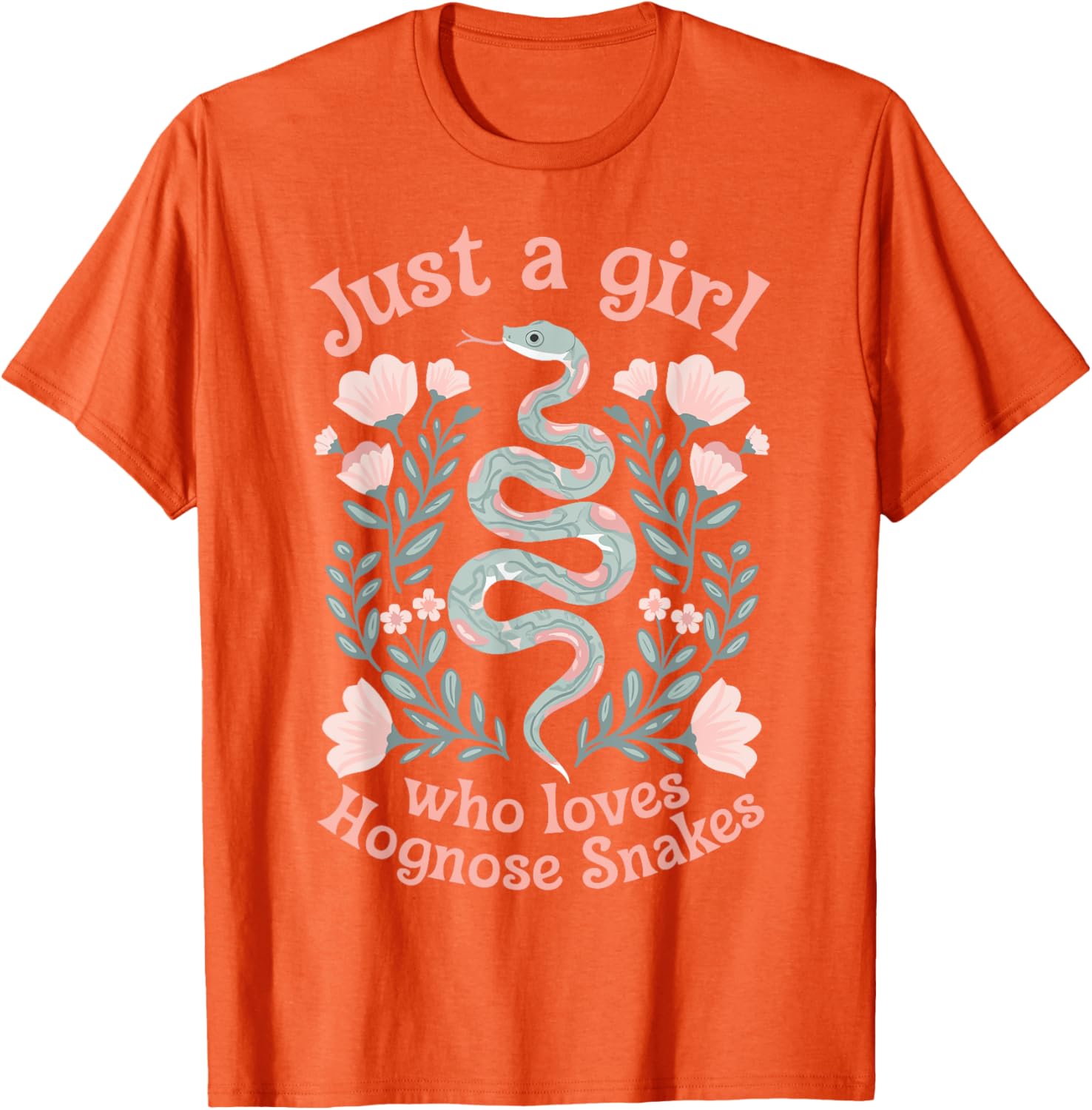 Just A Girl Who Loves Hognose Snakes T-Shirt Cute Snake Lover Tee - 11