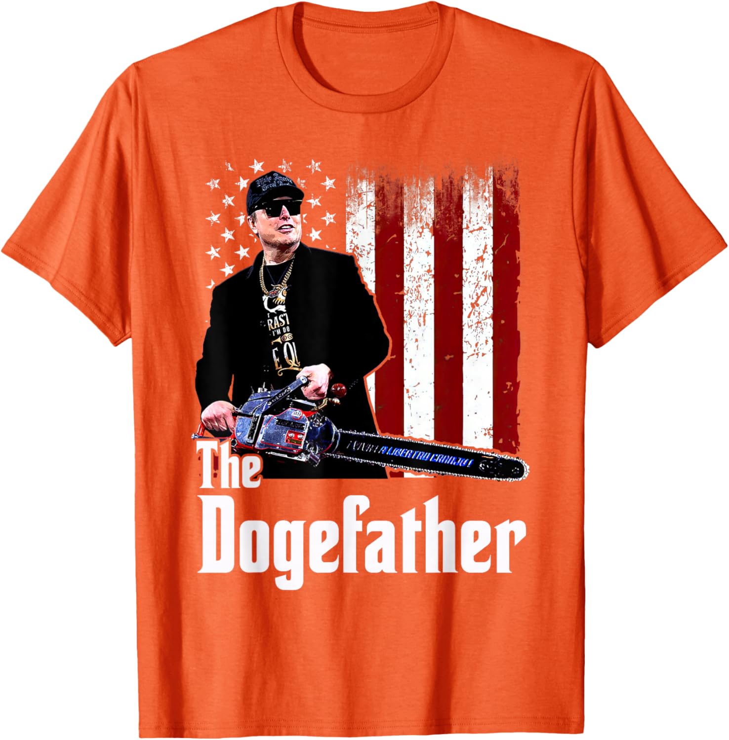 The Dogefather Chainsaw USA Flag T-Shirt for Men and Women - 17