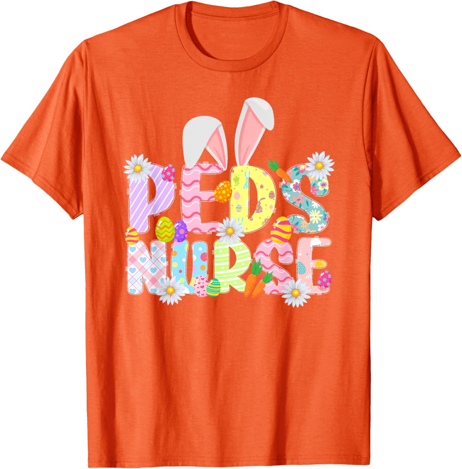 Peds Nurse Easter Bunny T-Shirt for Pediatric Nurses Fun Holiday Outfit - 17