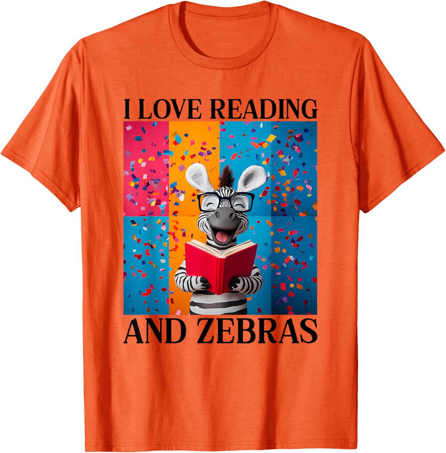 Cute Zebra Reading T-Shirt for Book Lovers - Love Reading Apparel - 5