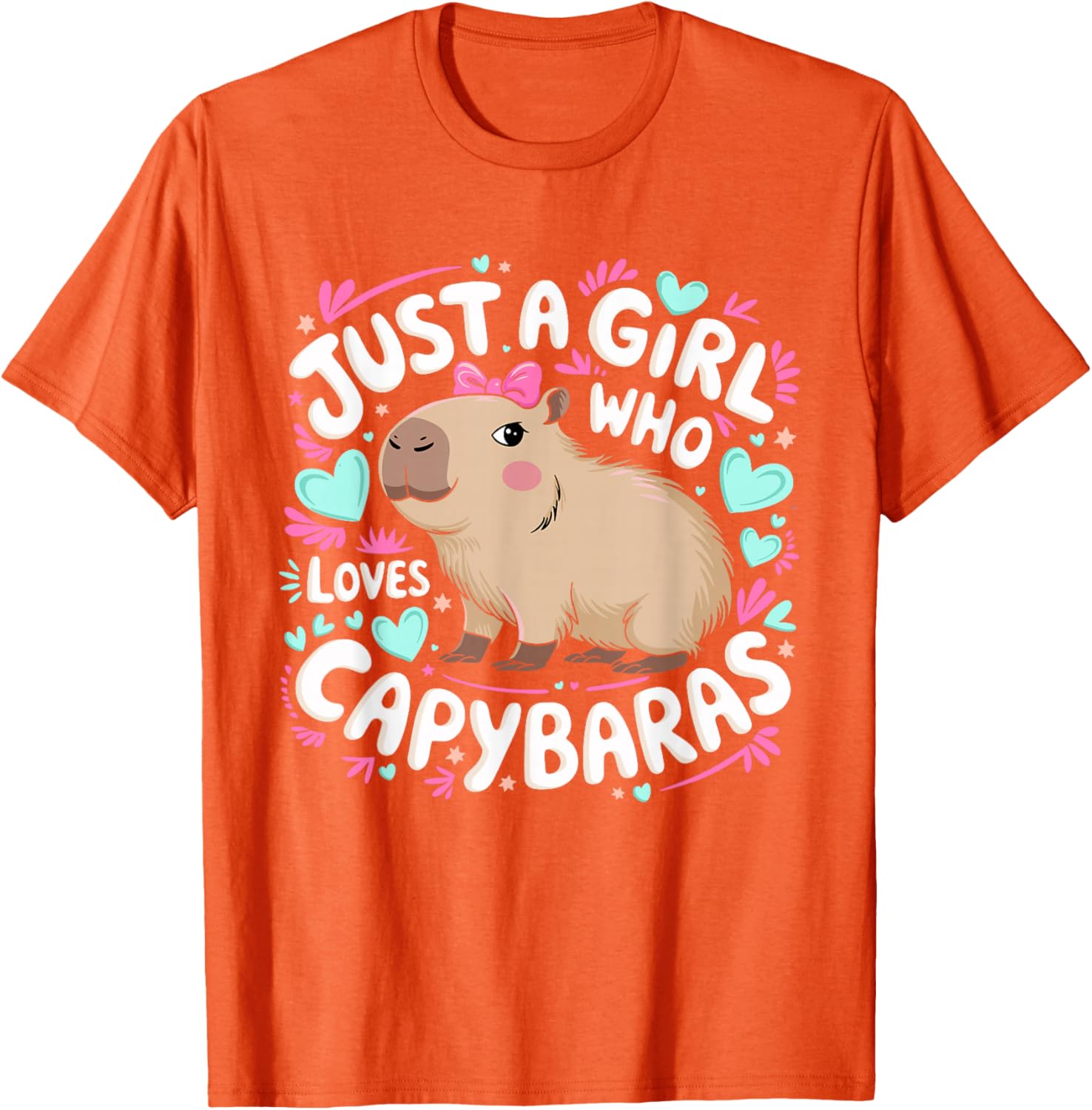 Just a Girl Who Loves Capybaras T-Shirt for Women and Kids - 19