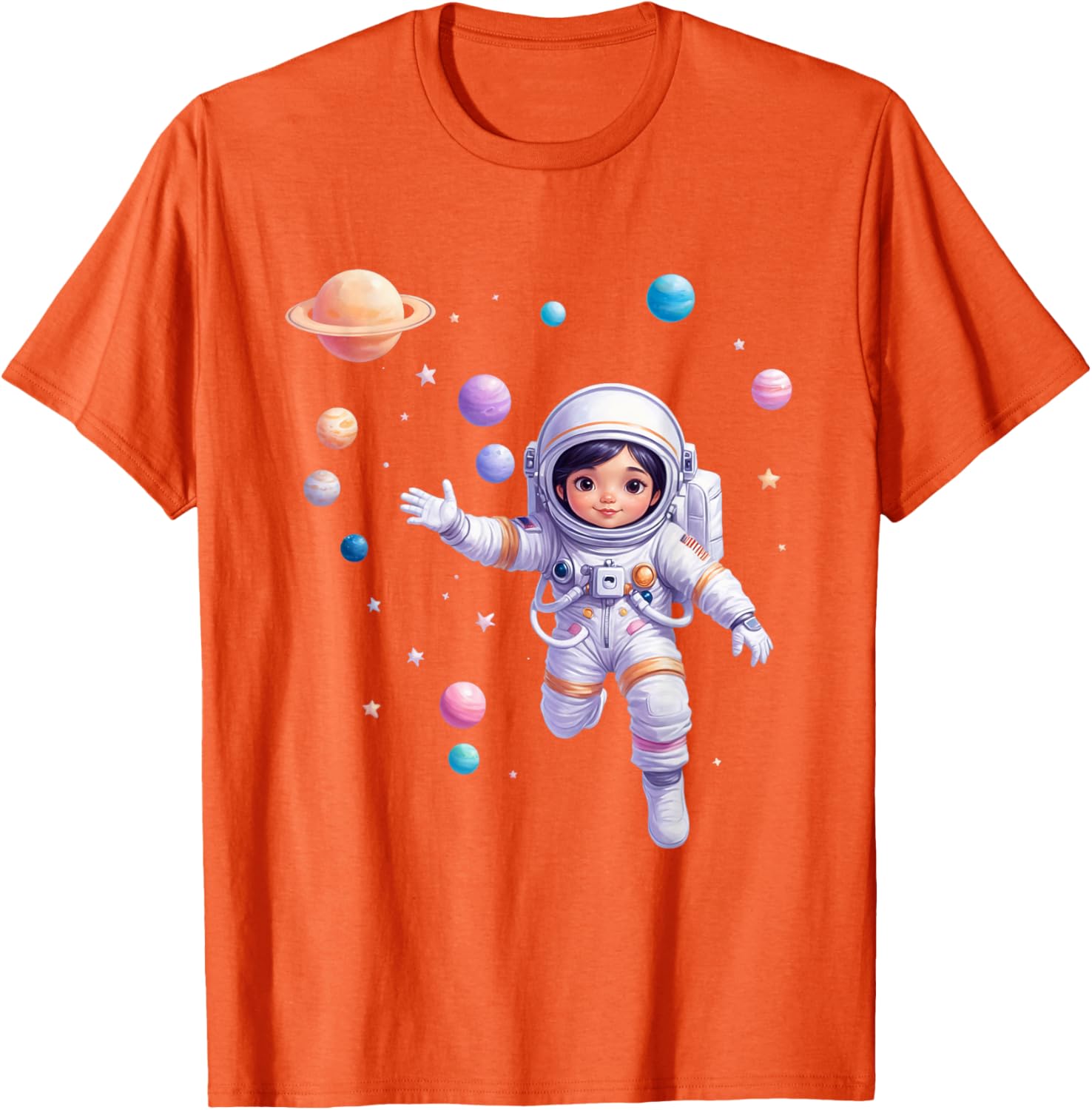 Cute Space Explorer T-Shirt for Future Astronaut Girls - Adorable Design - 1
