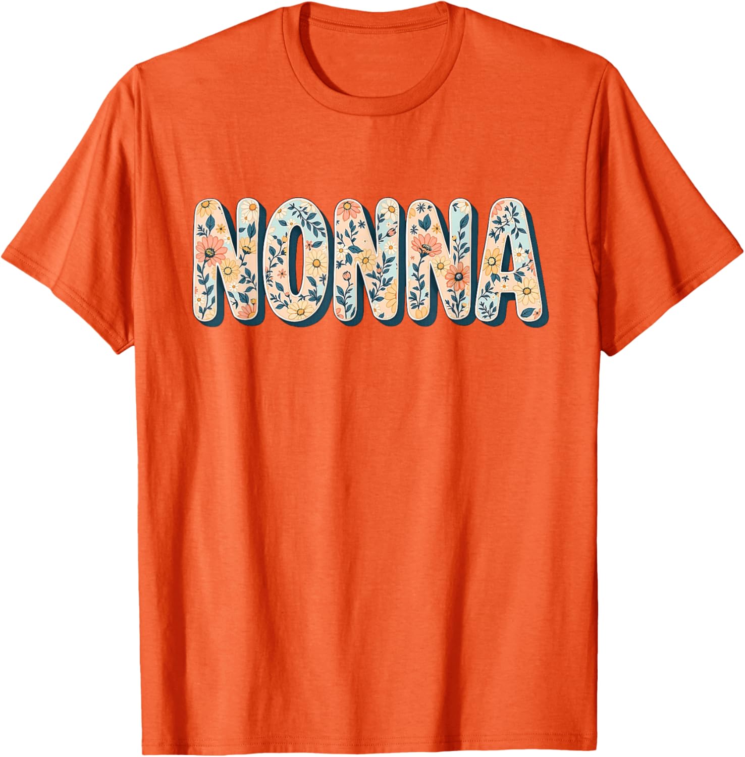 Wildflowers Nonna Floral Mother's Day T-Shirt for Stylish Grandmas - 1
