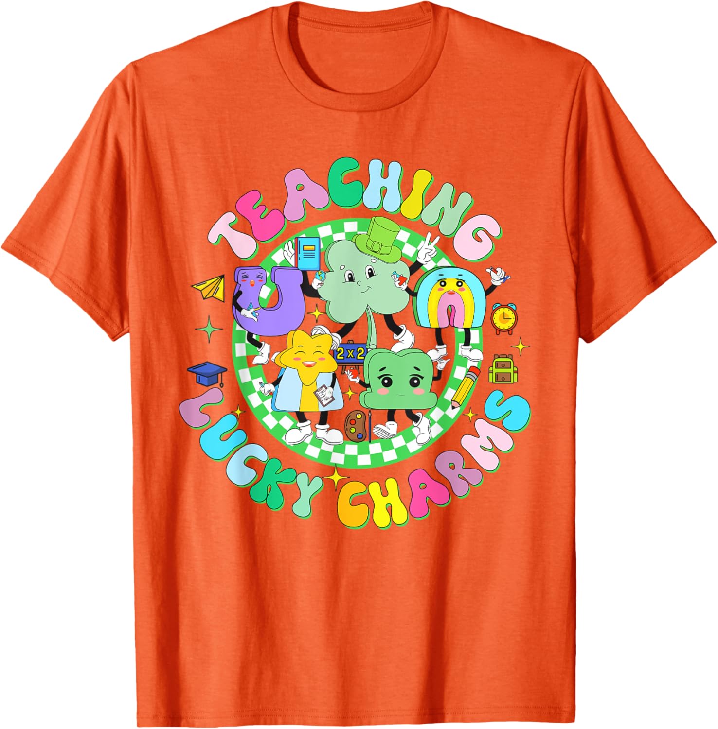 Lucky Charms St Patrick's Day Teacher T-Shirt for Classroom Fun - 10