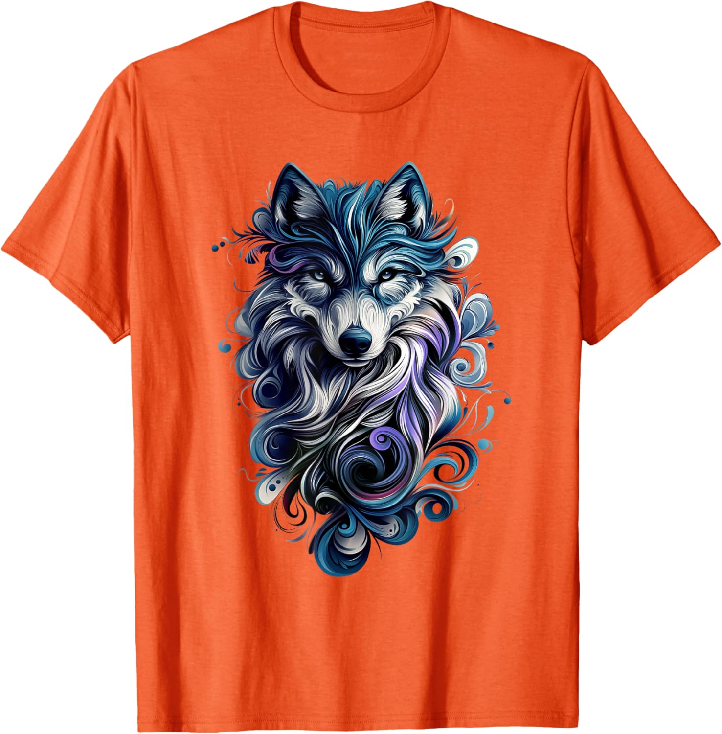 Colorful Wolf T-Shirt for Nature Lovers - Stylish Wildlife Apparel - 1