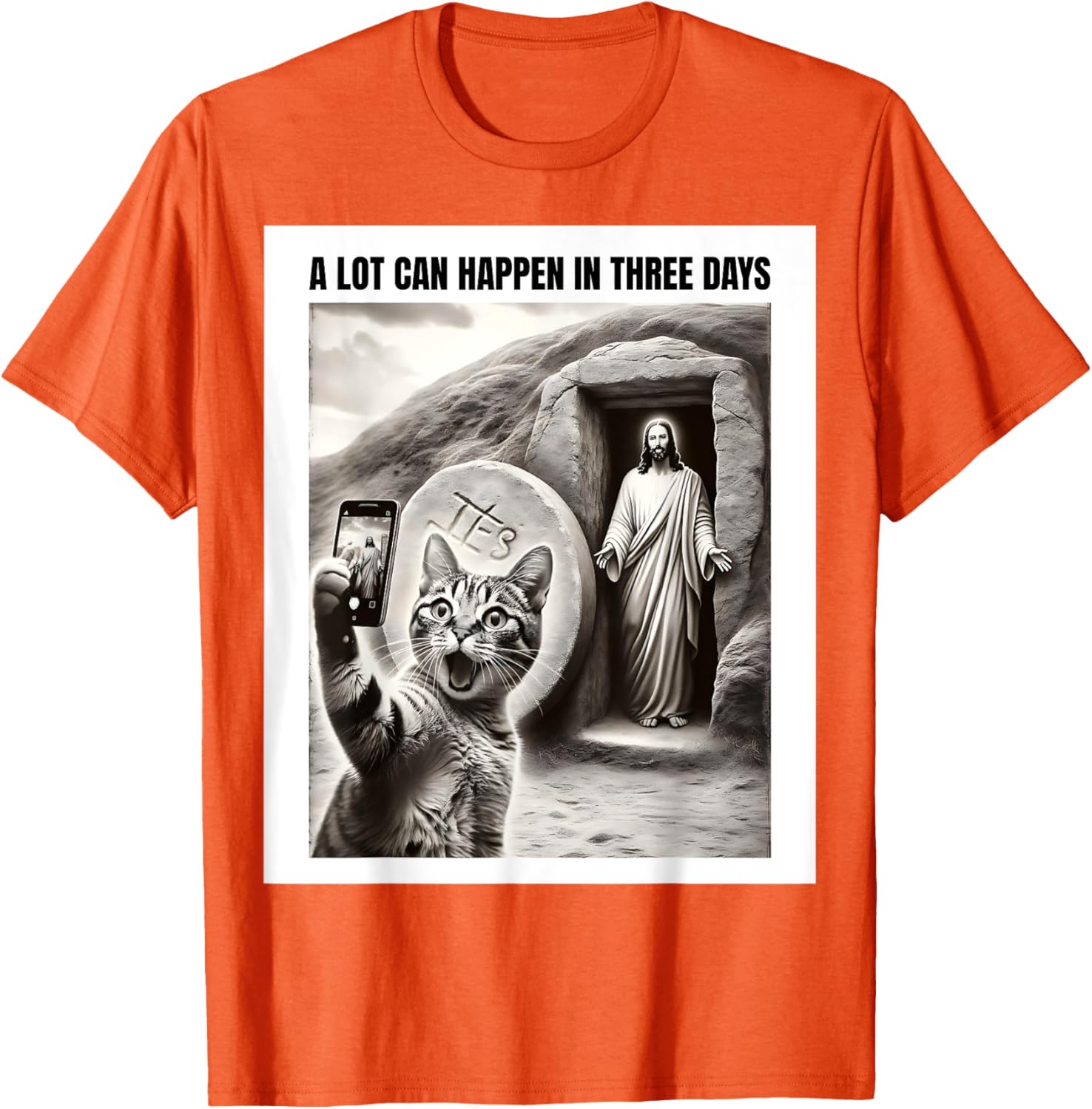 Easter Meme Cat Selfie T-Shirt for Men, Women, Kids – Fun Christian Apparel - 9