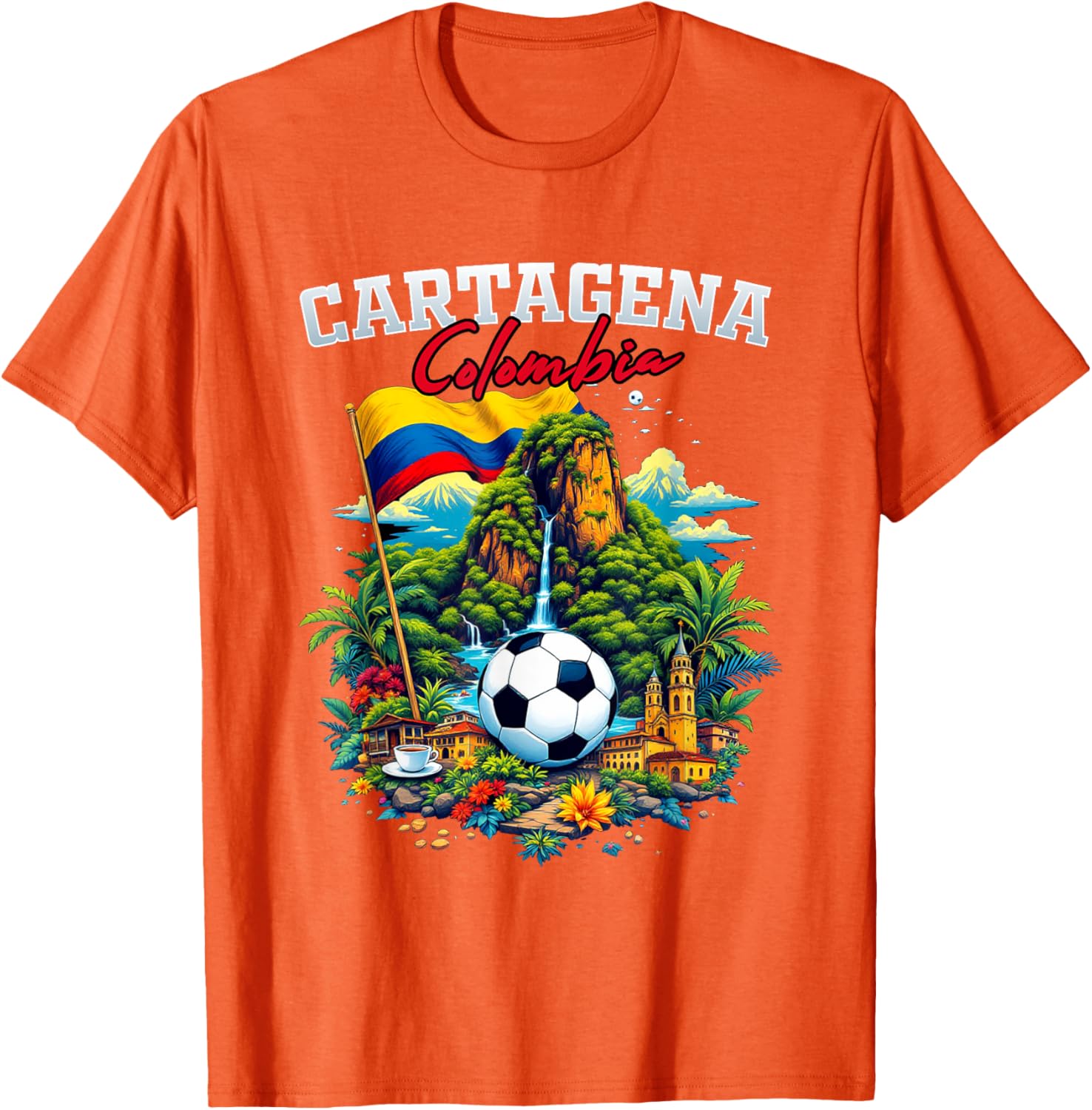 Cartagena Colombian Flag T-Shirt - Stylish Souvenir Apparel for Pride - 5