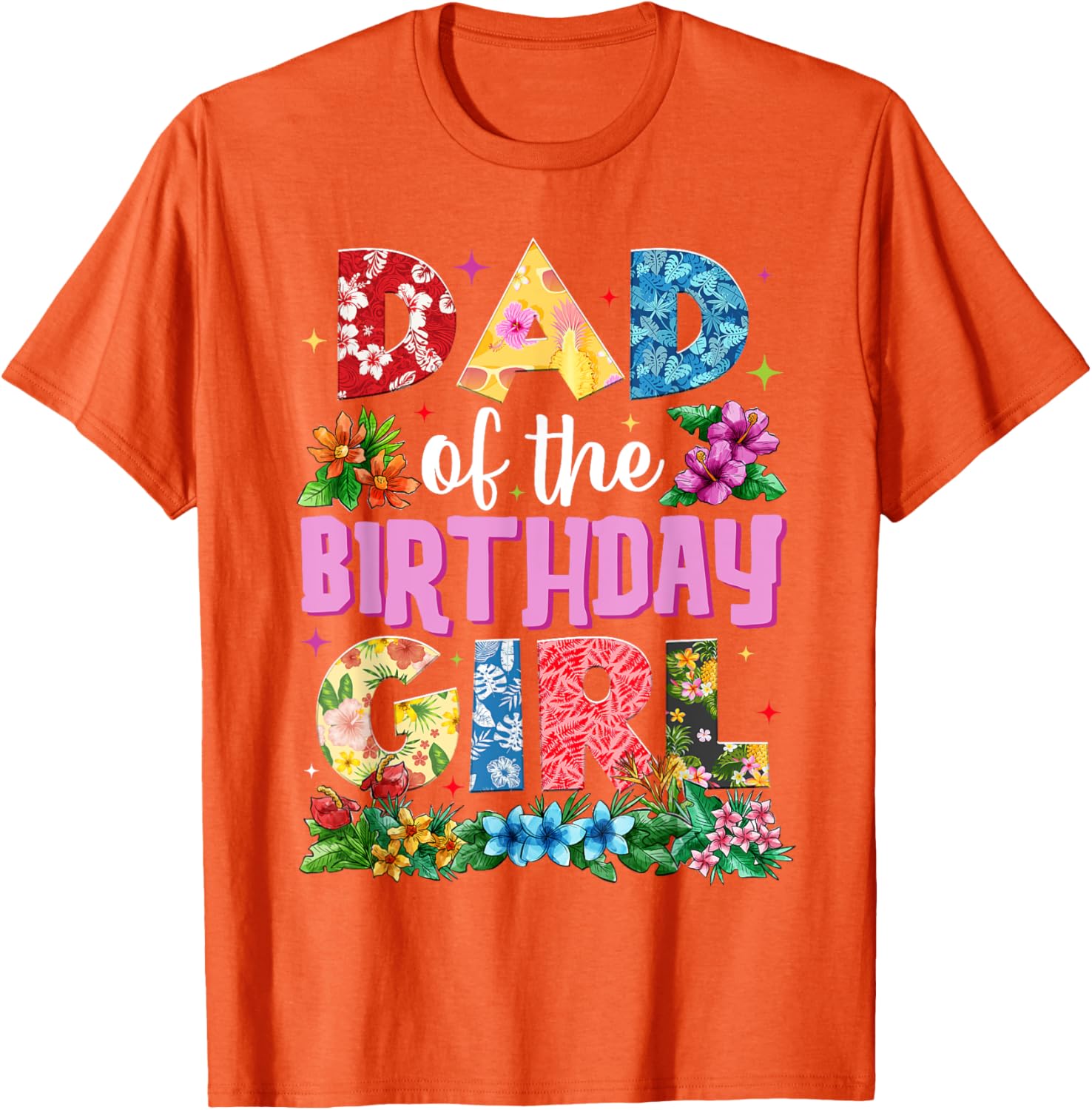 Dad of Birthday Girl Hawaii Party Matching Family T-Shirt for Fun Celebrations - 15