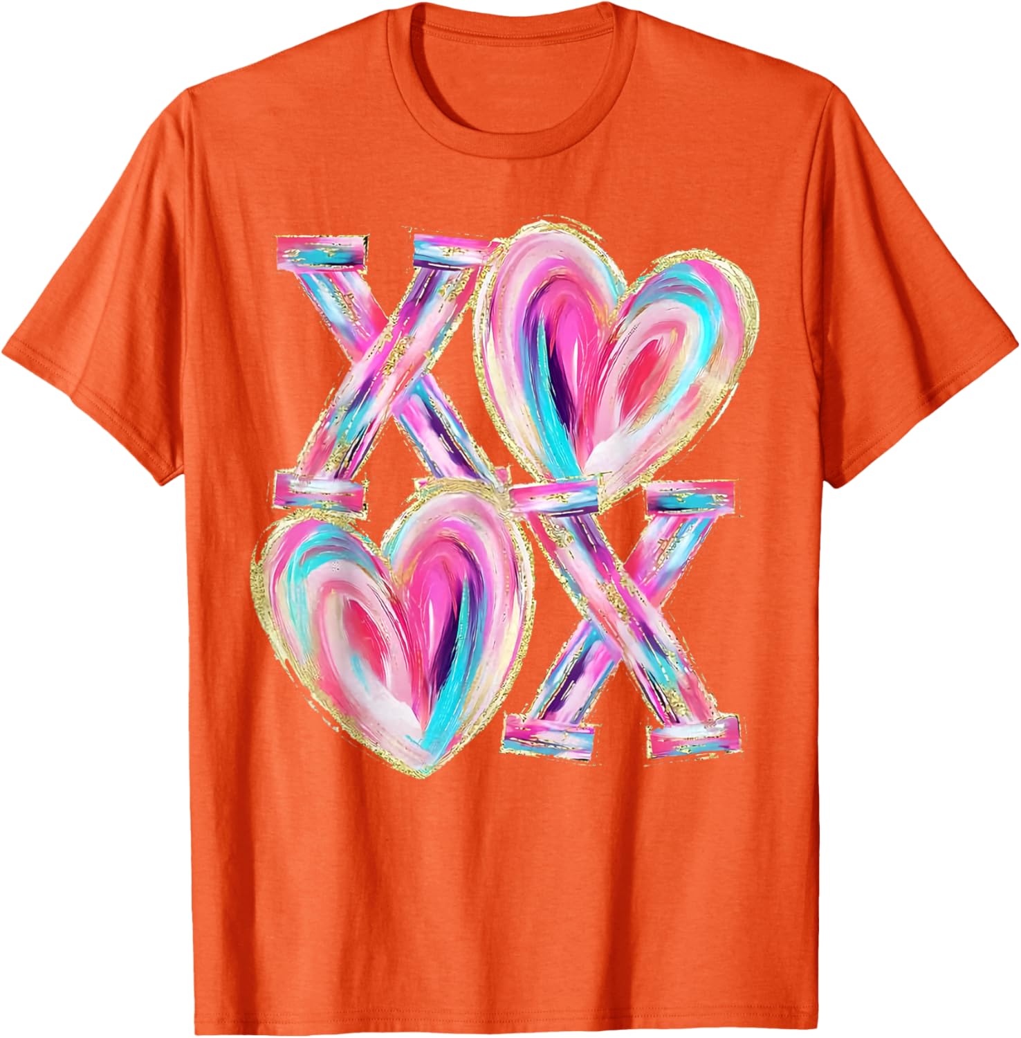 Valentine Abstract Heart T-Shirt for Girls and Women - Cute and Stylish - 10