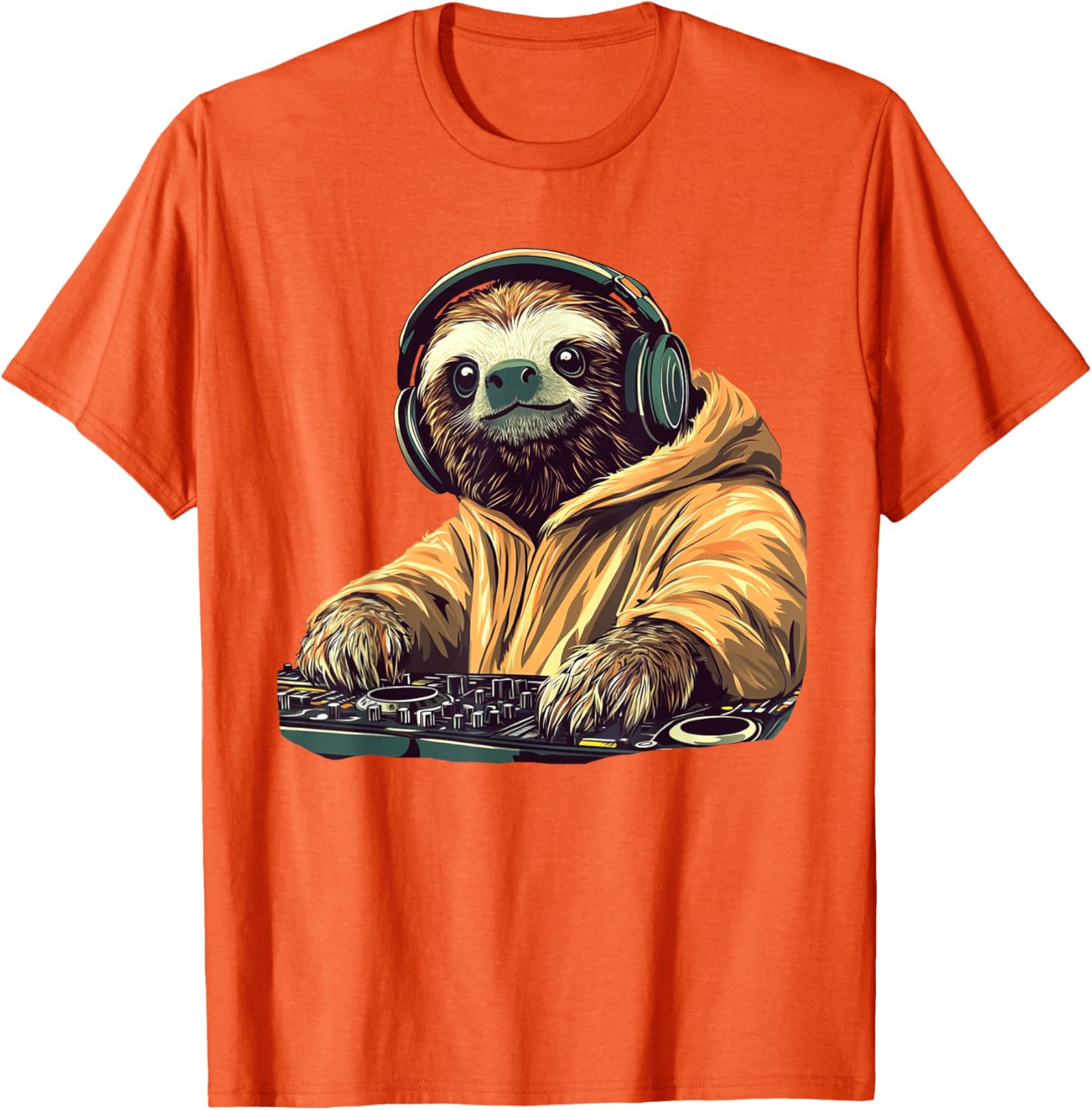 DJ Sloth Slow Jam Heat Costume T-Shirt for Fun Music Lovers - 21