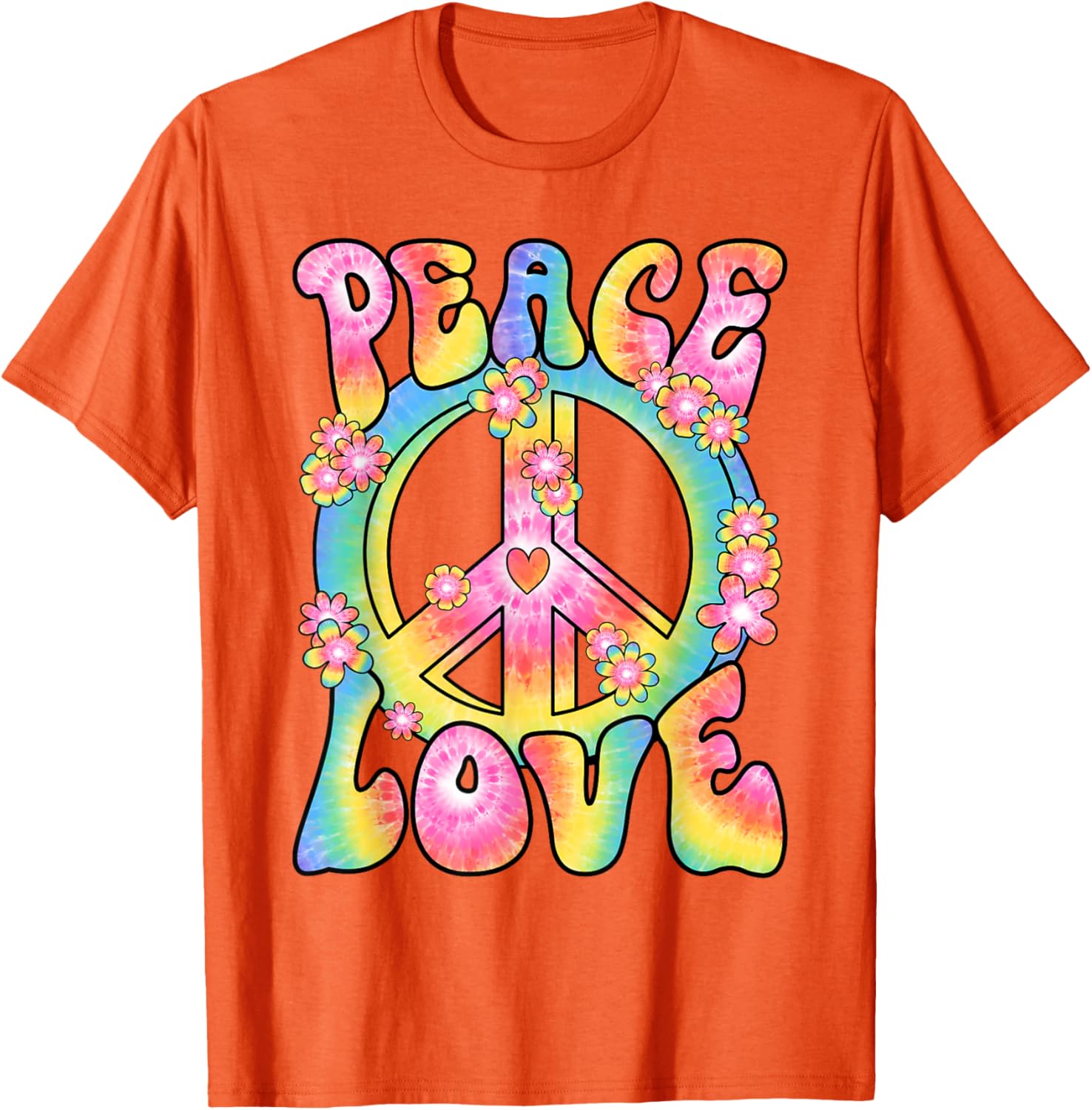 Retro Hippy Costume T-Shirt Peace Love 60s 70s Vintage Outfit - 5