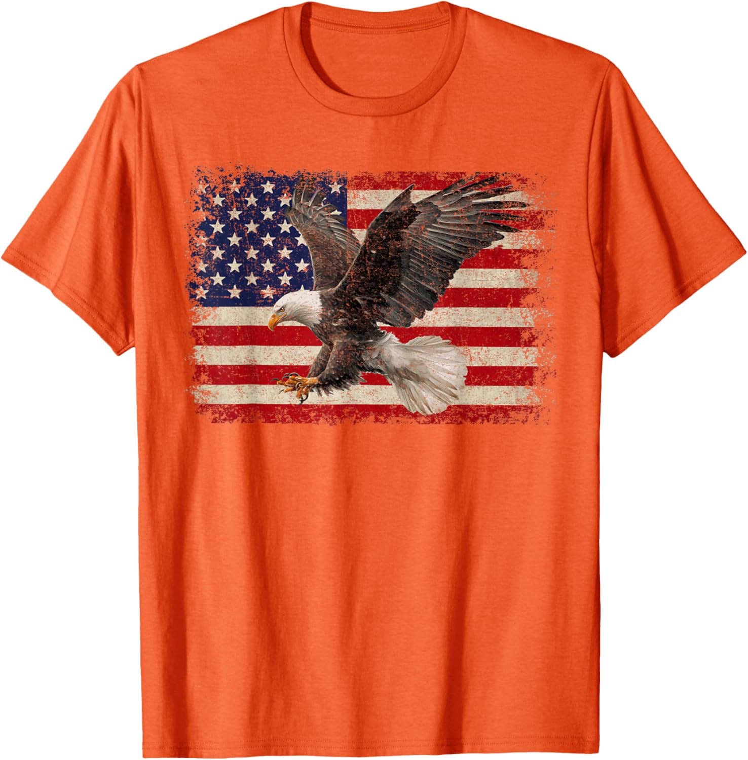 Patriotic Bald Eagle 4th of July T-Shirt with USA Flag Design - 10