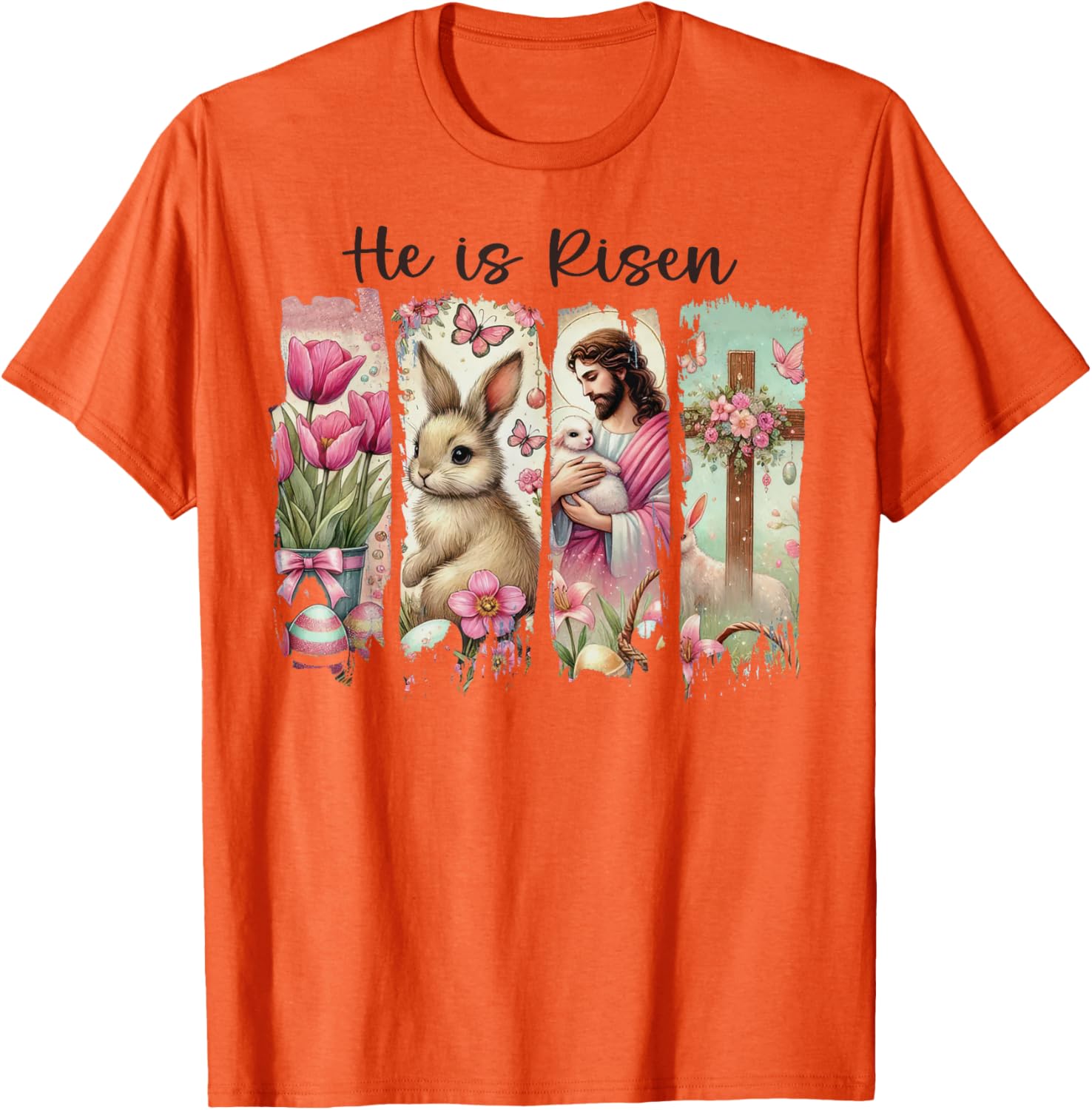 He is Risen Easter T-Shirt for Women - Inspirational Christian Apparel - 6