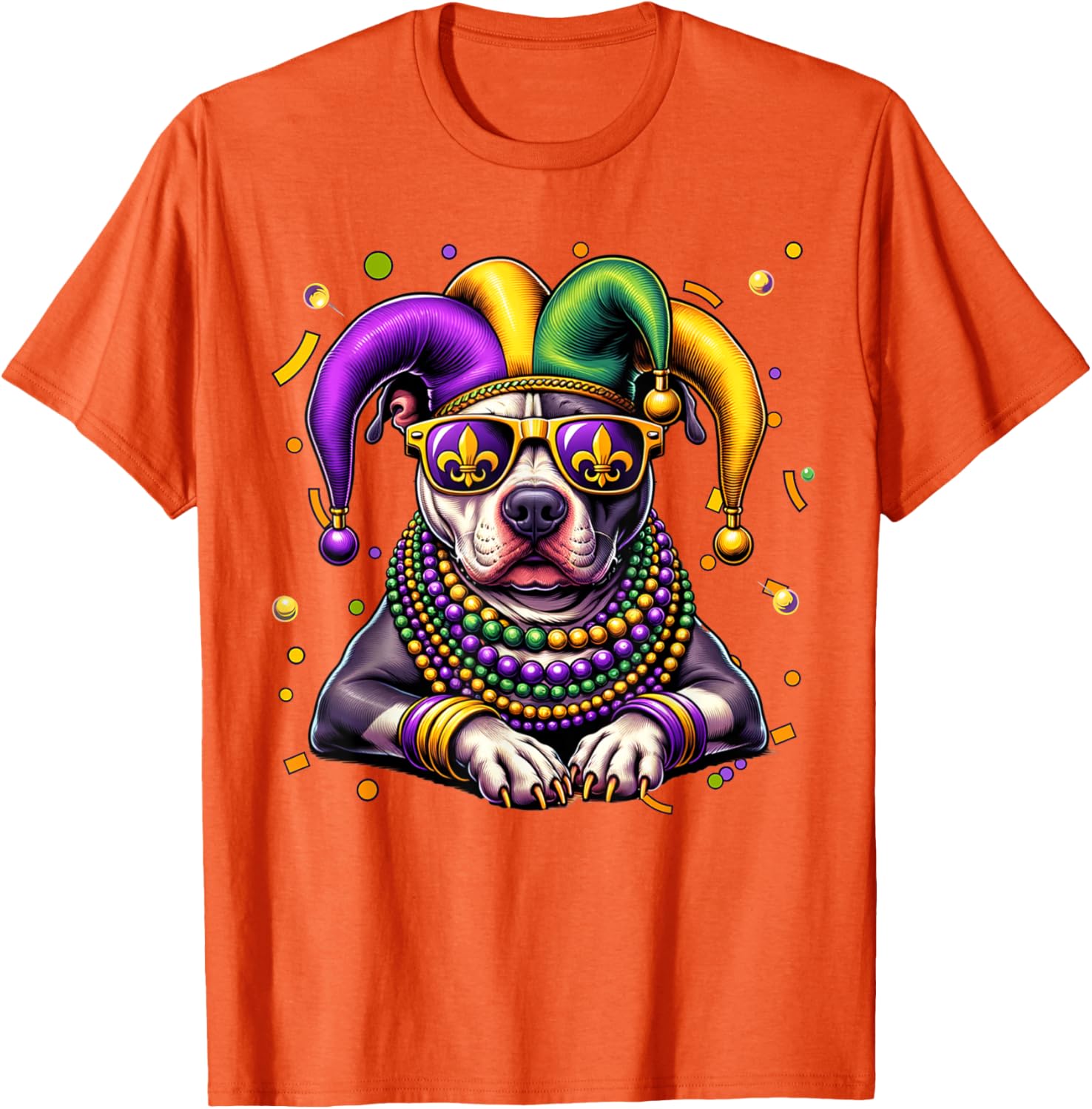 Mardi Gras Pitbull Festival T-Shirt for Men and Women - Fun Carnival Wear - 16