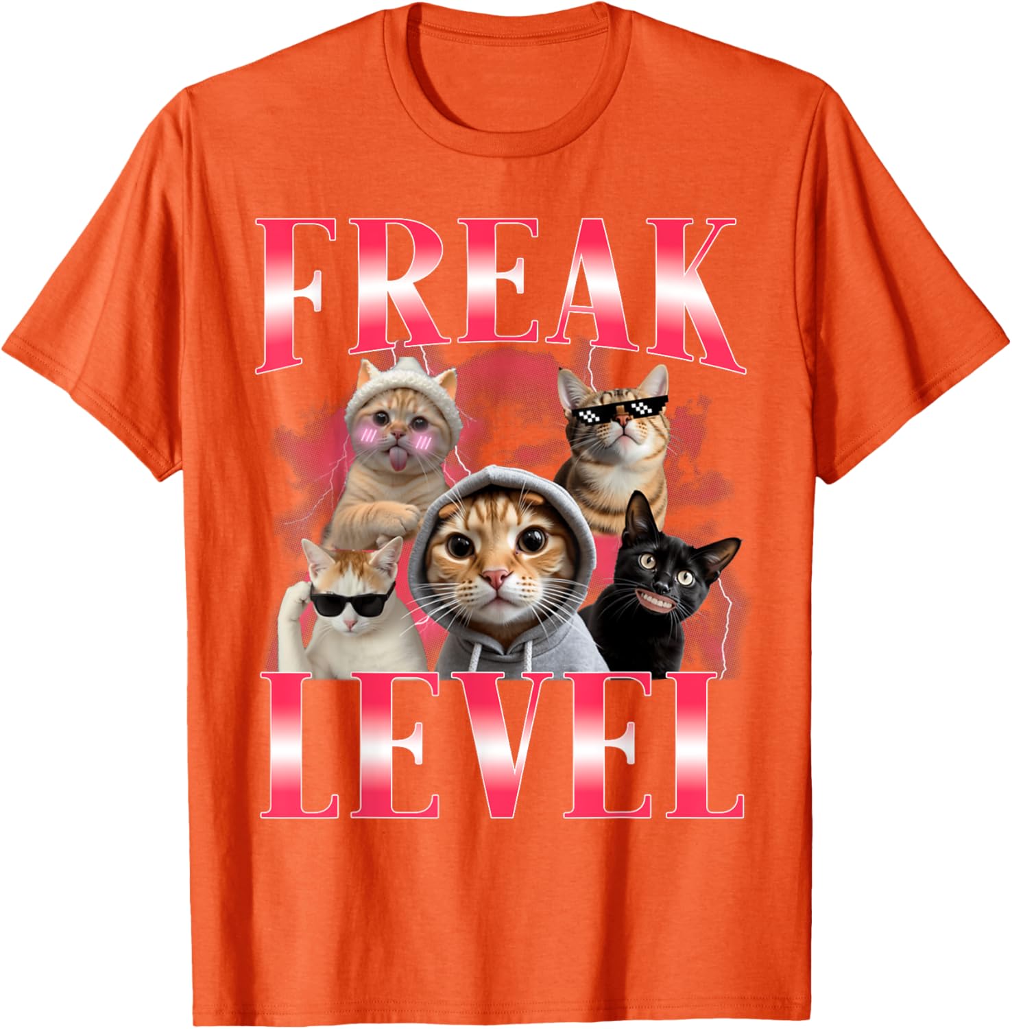 Funny Cat Meme T-Shirt Certified Freak Humor for Cat Lovers - 27