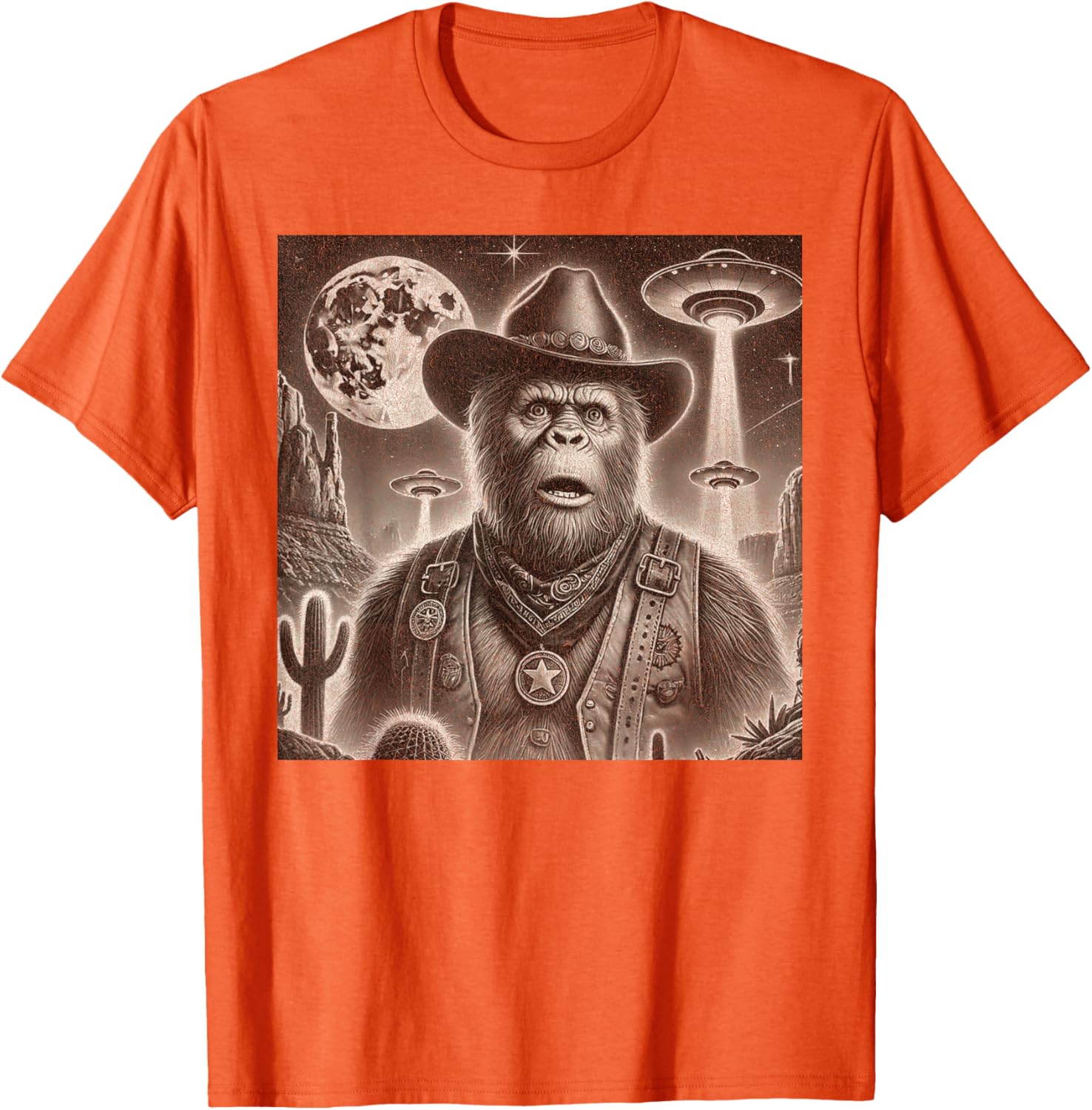 Bigfoot UFO Selfie T-Shirt for Fun Loving Alien Enthusiasts - 2