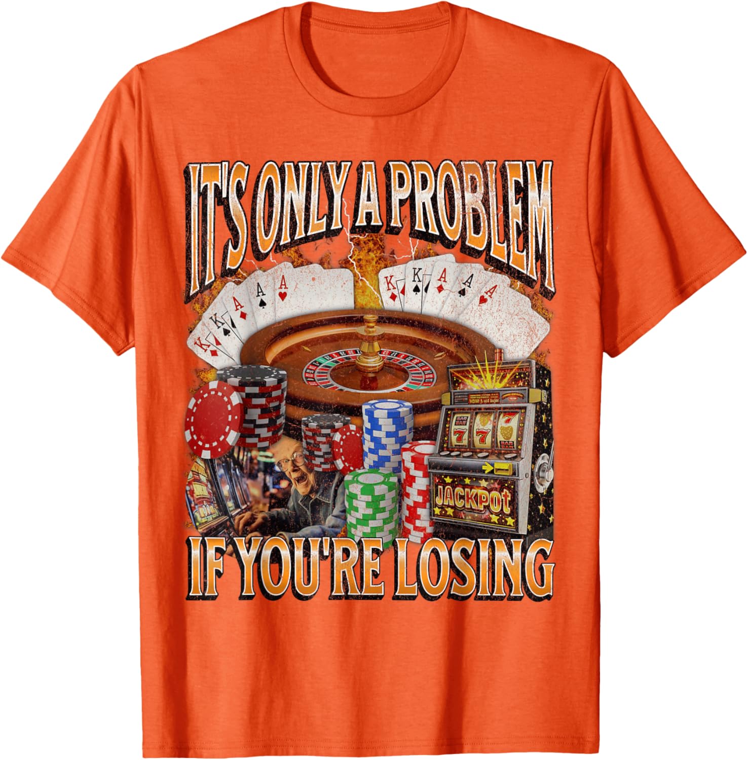 Funny Gambling Bootleg Graphic T-Shirt Perfect for Losing Bet Lovers - 16