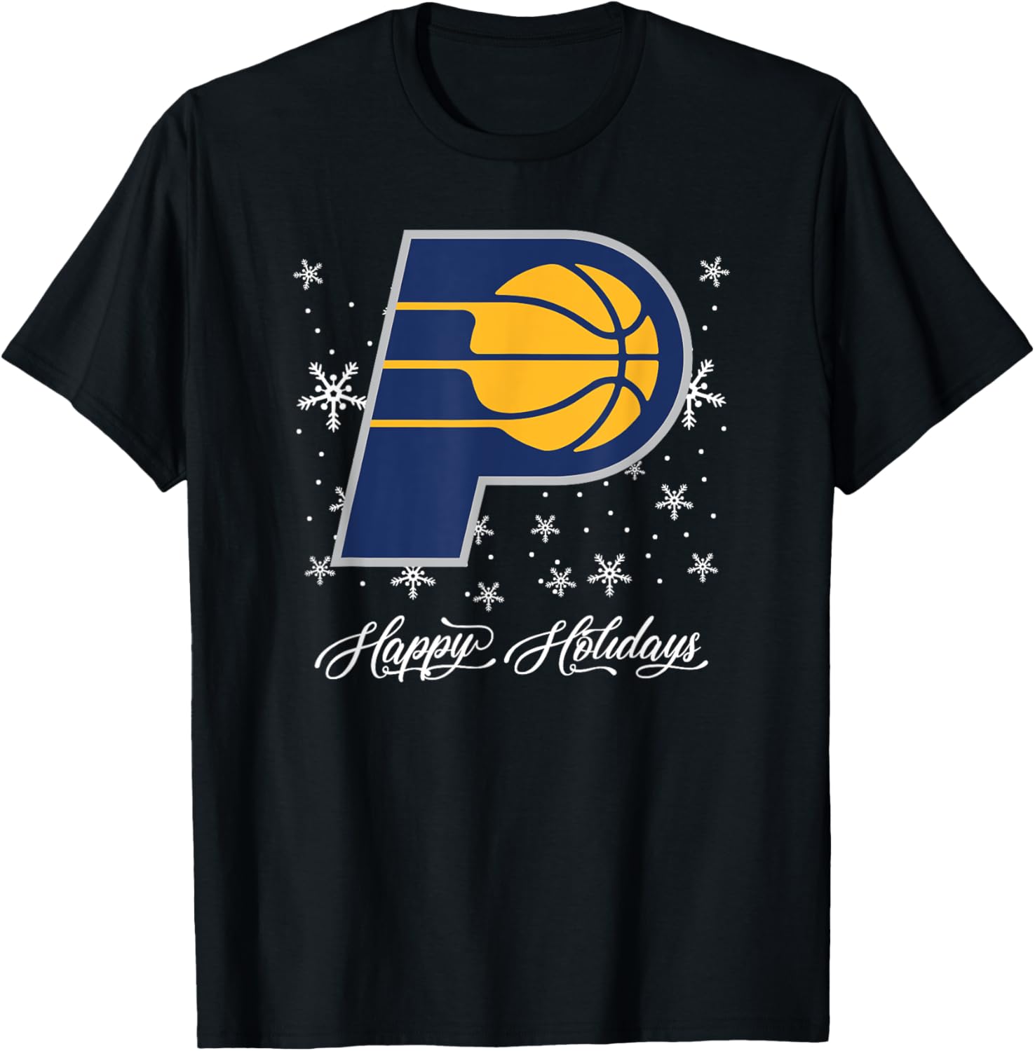 Mens Indiana Pacers Wintry Wishes T-Shirt for Sports Fans and Outdoors - 4