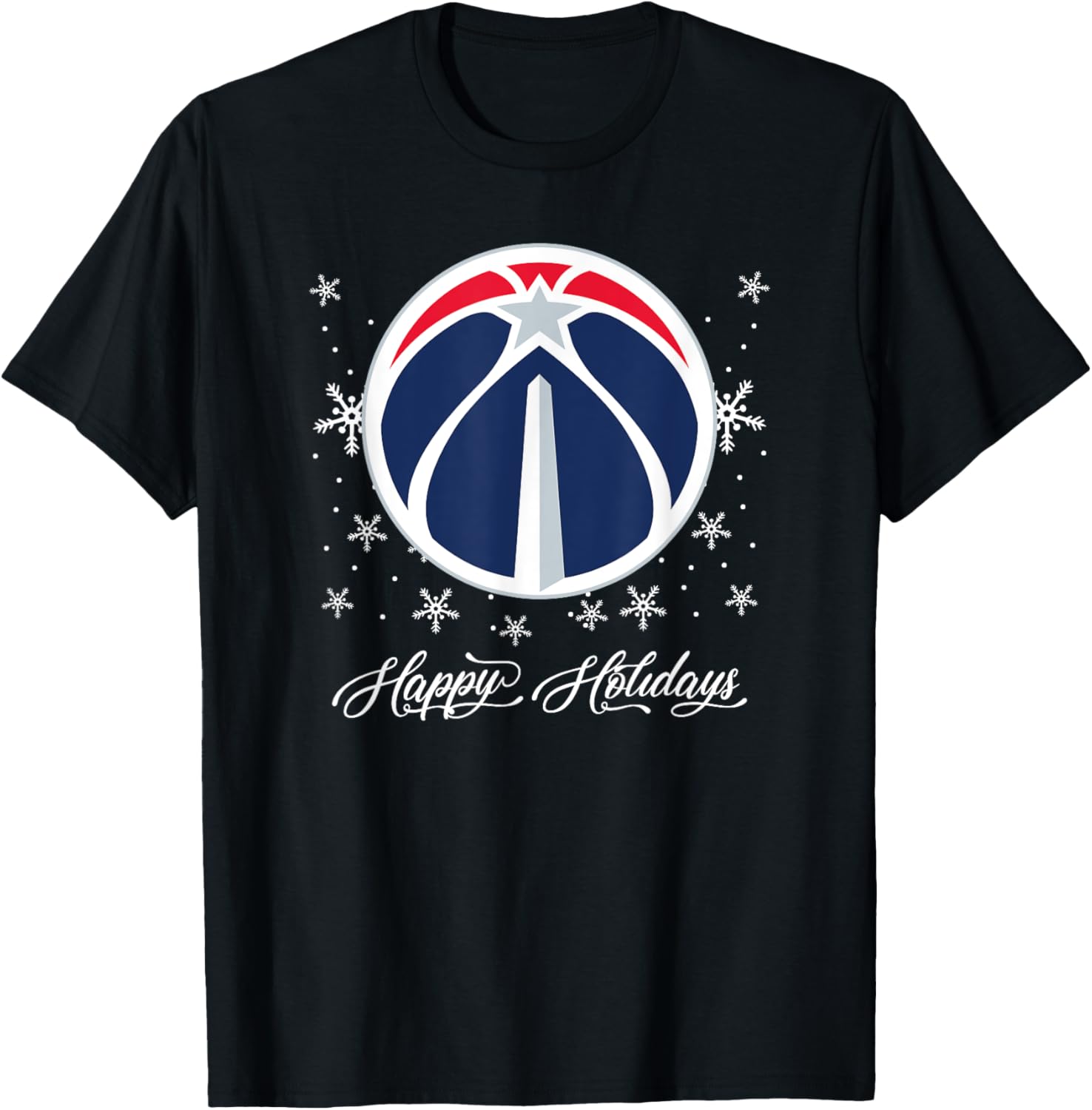 Men's NBA Washington Wizards Wintry Wishes T-Shirt for Sports Fans - 3