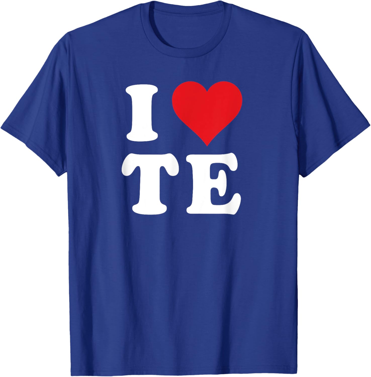 I Love TE Initials Heart T-Shirt for Personalization and Style - 20