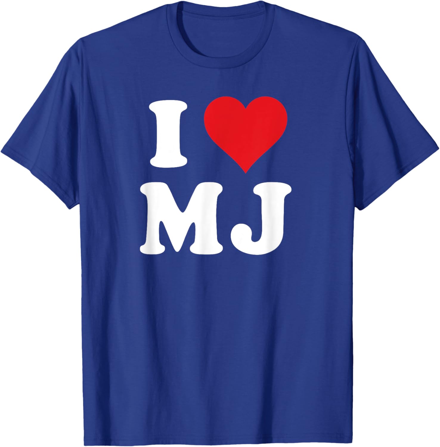 I Love MJ Initials Heart M J Personalized T-Shirt for Fans - 15