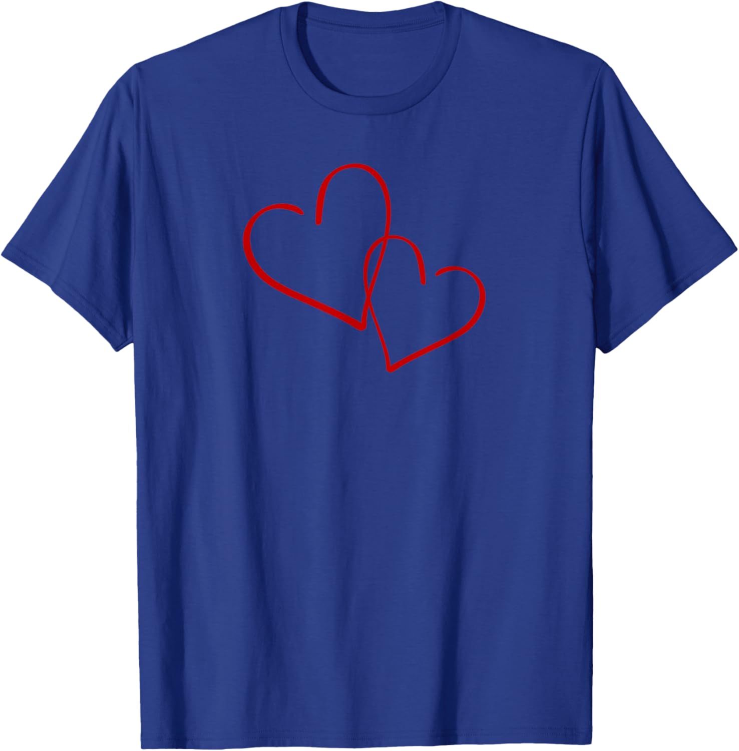 Valentine's Day Red Linked Hearts T-Shirt Perfect for Cupid's Day Celebration - 11