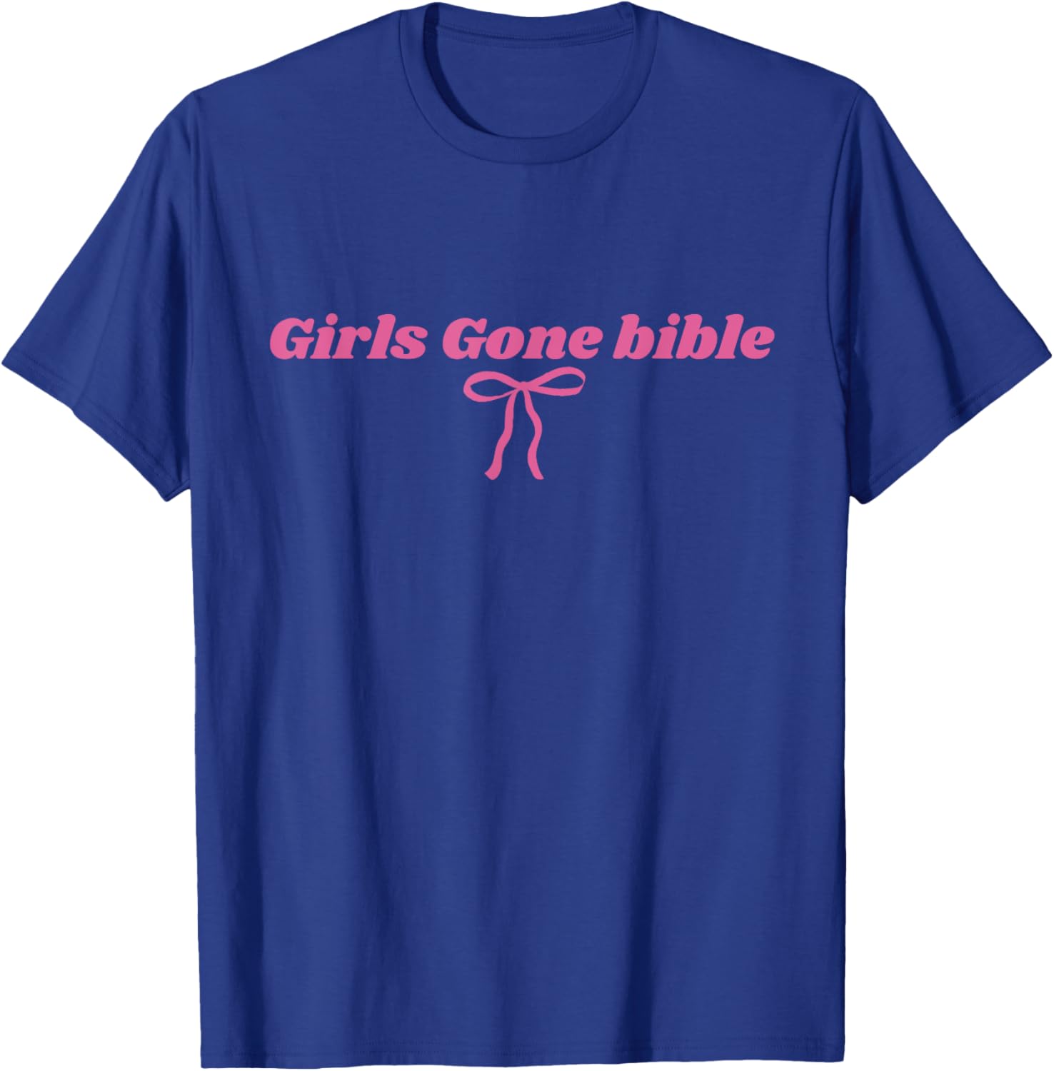 Girls Gone Bible Pink Bow Christian T-Shirt for Women and Girls - 1