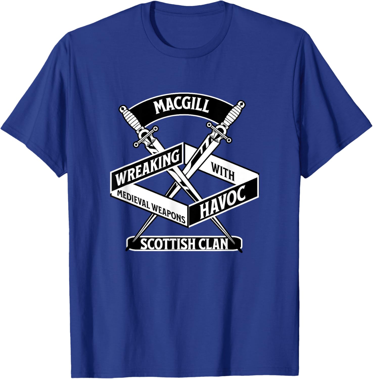 MacGill Clan Wreaking Havoc Medieval Weapons T-Shirt for Fans - 7