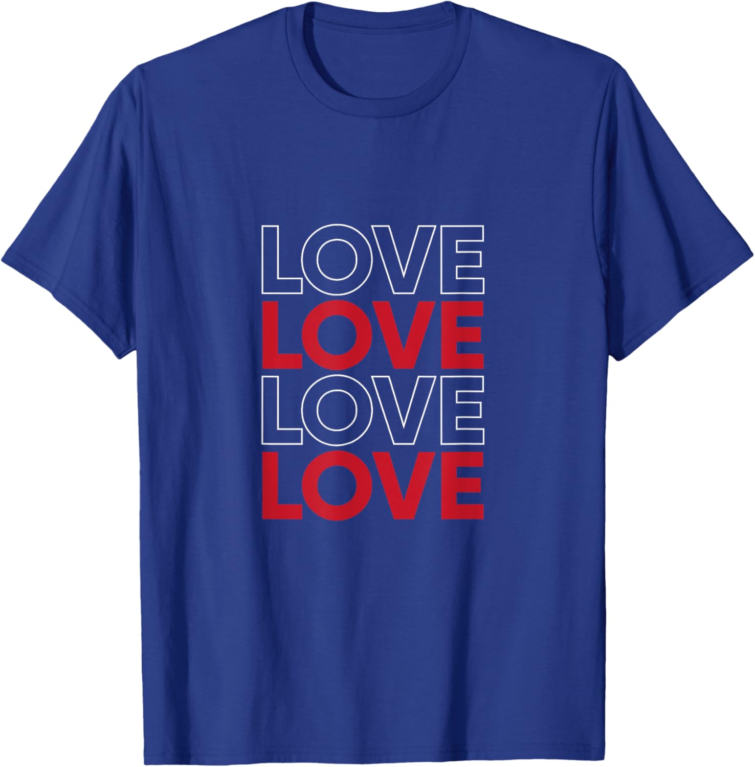 Bold Red Love Text Valentine's Matching Couple T-Shirt for Sweethearts - 6