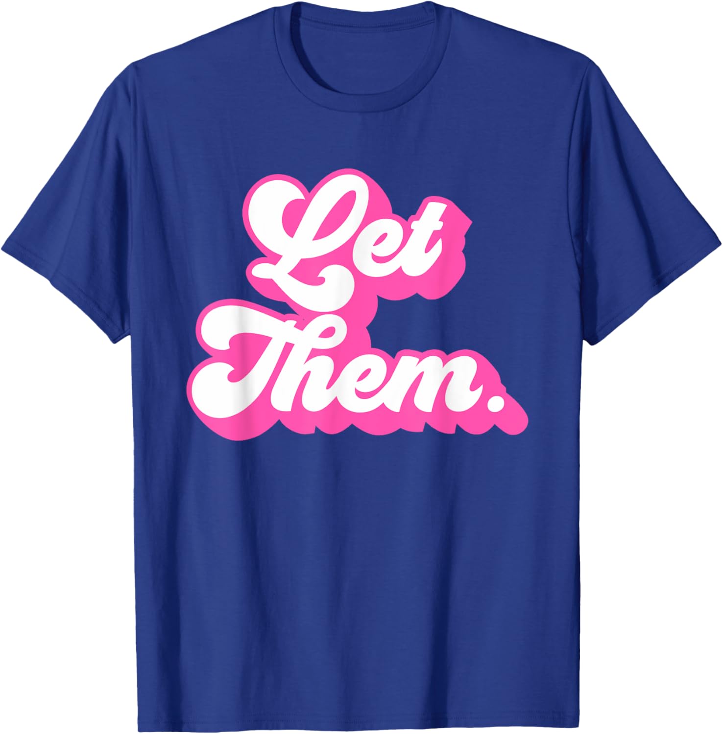 Groovy Retro Hot Pink Let Them T-Shirt for Girls and Women Fashion - 5