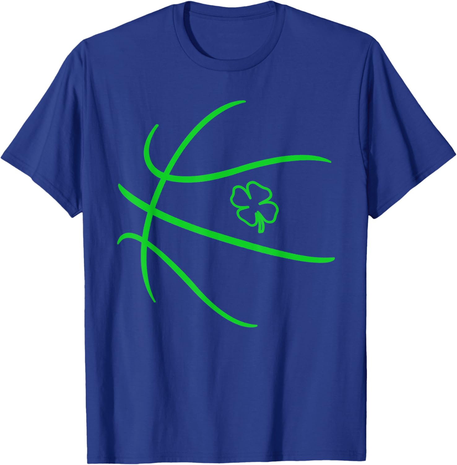 Lucky Shamrock Basketball T-Shirt for Irish Boys and Men on St Patrick's Day - 8