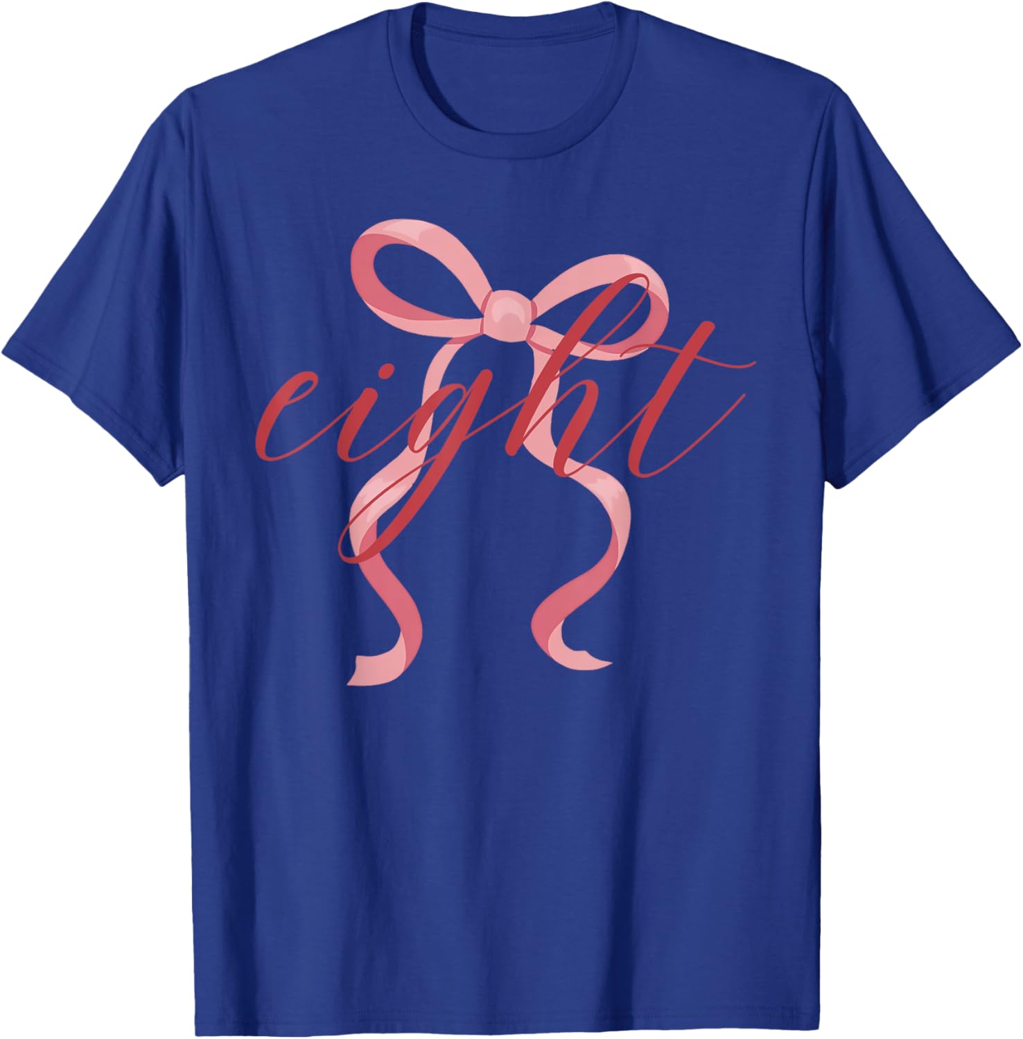 Pink Coquette Bow T-Shirt for 8 Year Old Girl's Birthday Celebration - 4