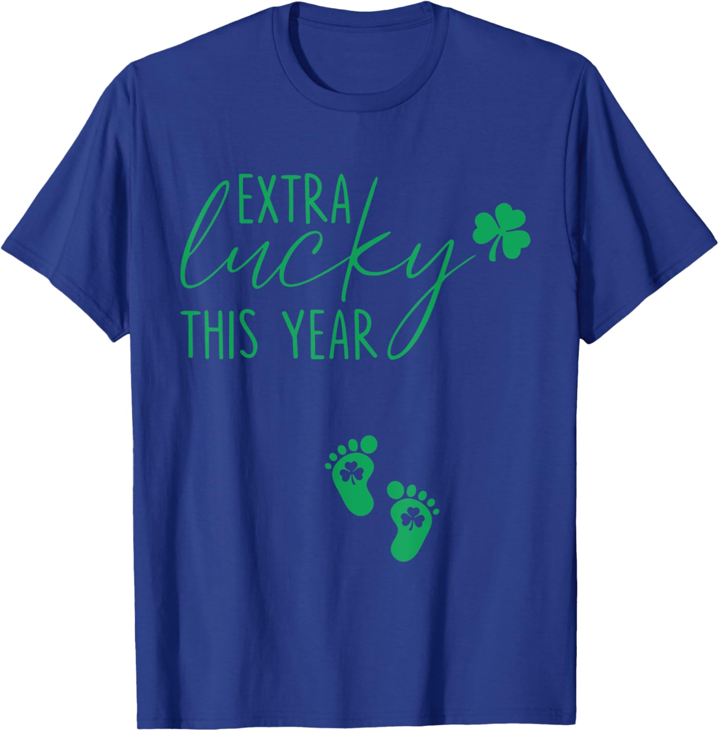 Extra Lucky St Patricks Day Pregnancy Announcement T-Shirt for Moms - 8