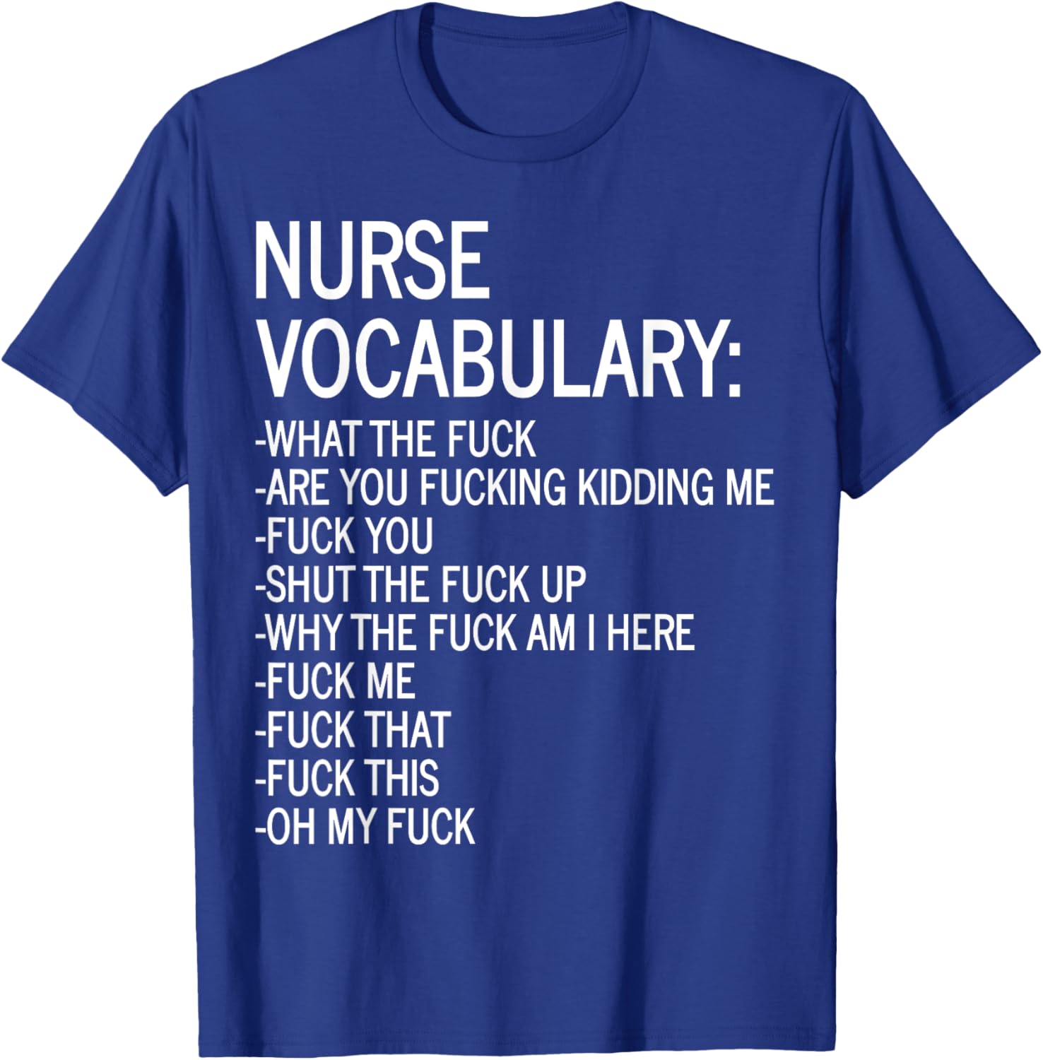 Nurse Vocabulary T-Shirt for Medical Professionals and Nursing Students - 5