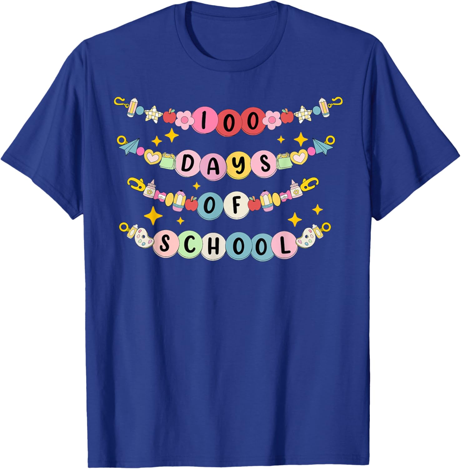 Happy 100 Days of School Bracelet and T-Shirt for Students and Teachers - 16