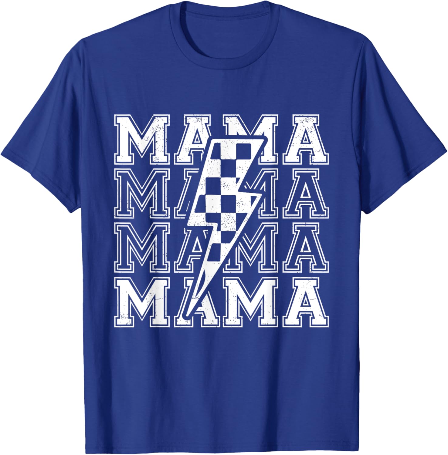 Mama Lightning Bolt Checkered T-Shirt for Cool Moms - Perfect Mother's Day Gift - 8