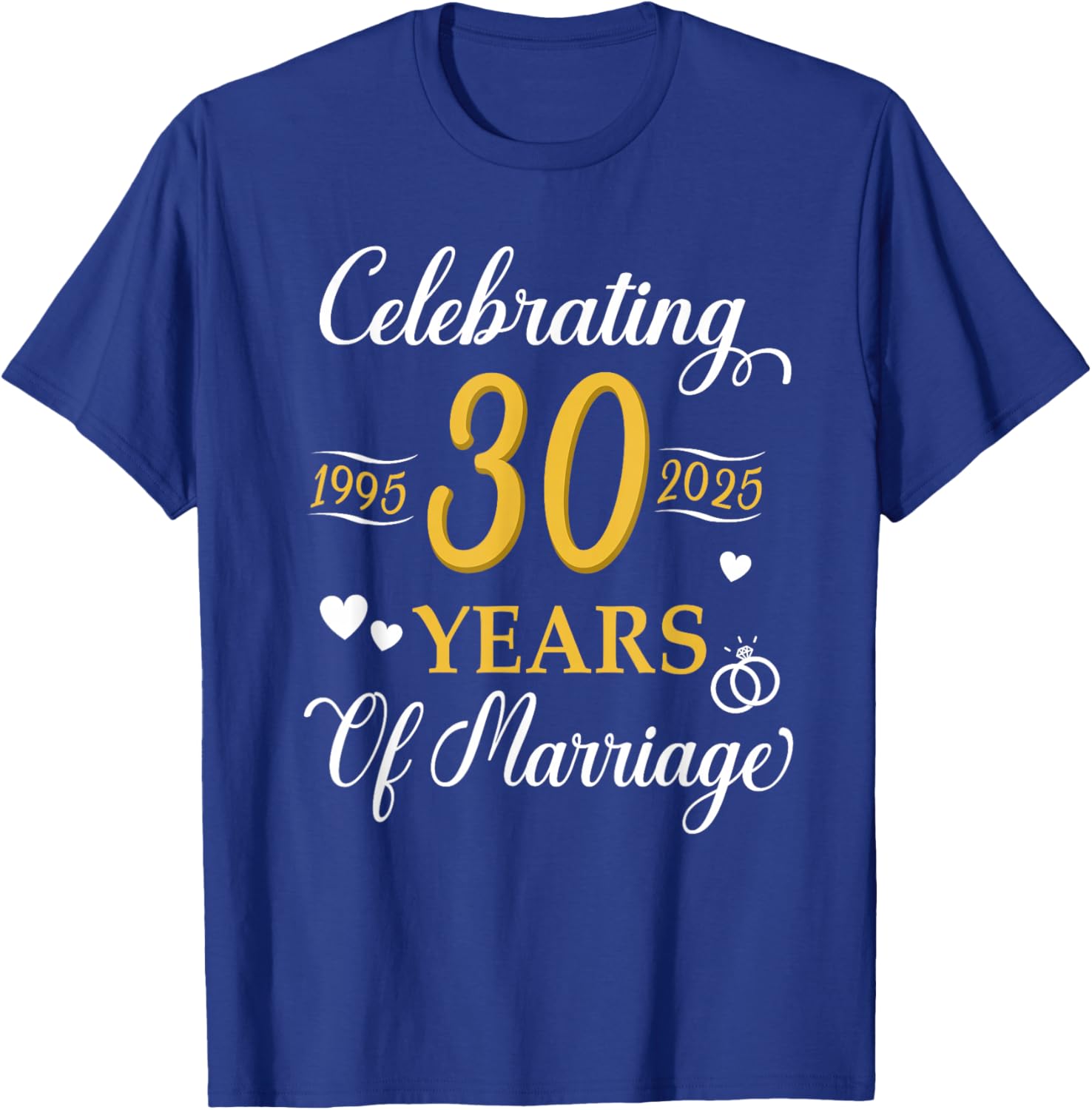 30th Anniversary Wedding T-Shirt Celebrating 1995 Love and Memories - 1