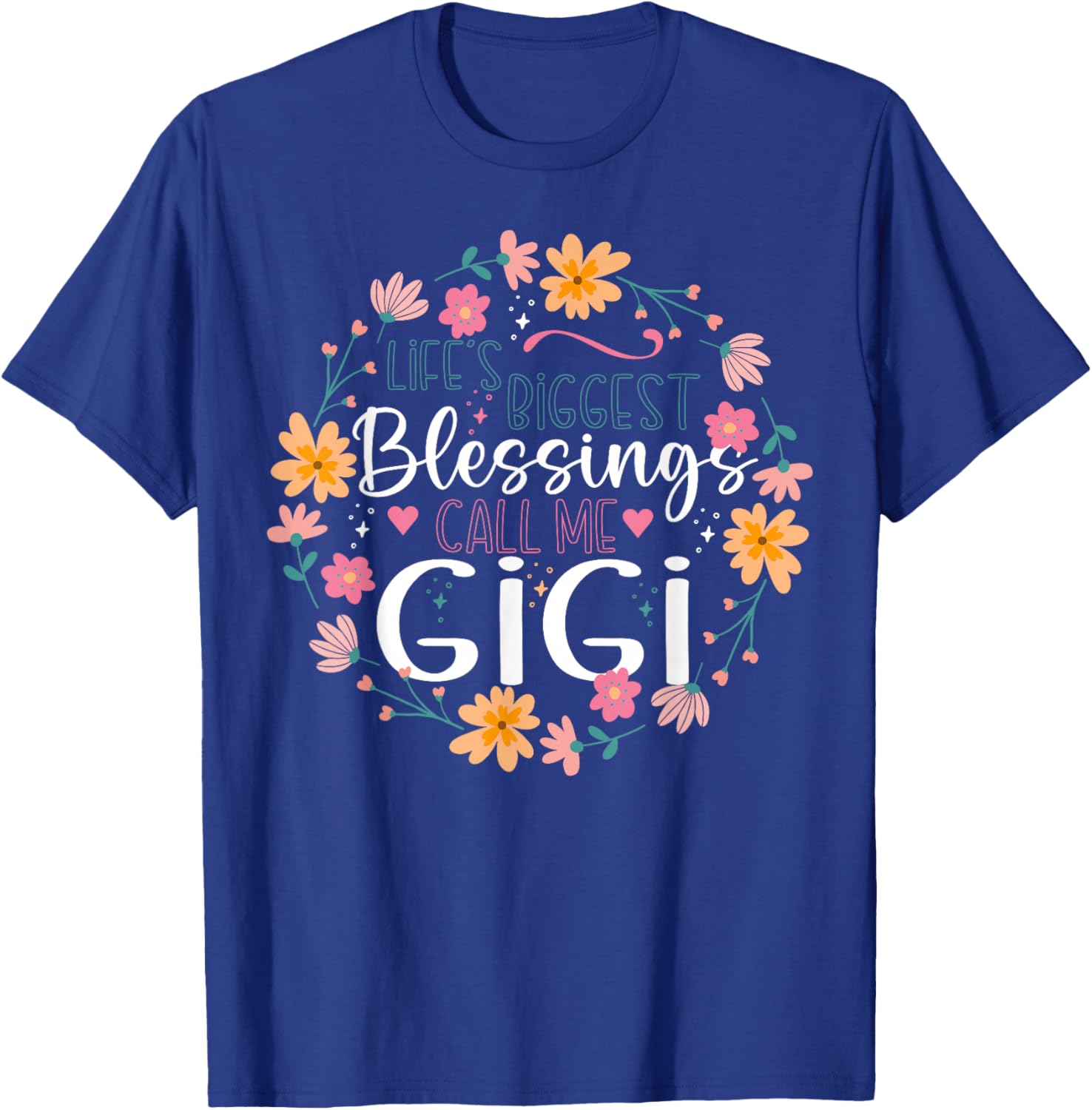Gigi Floral Design T-Shirt Life’s Biggest Blessings Stylish Tee - 4
