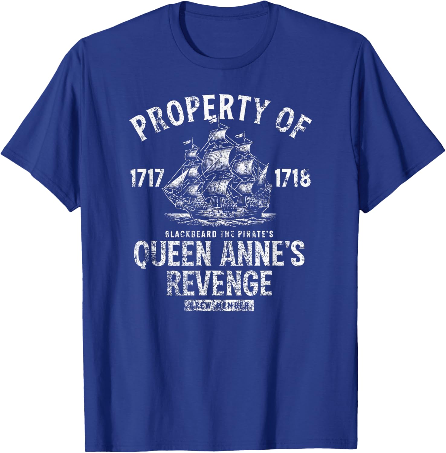 Blackbeard's Queen Anne's Revenge Distressed T-Shirt for Casual Style - 9