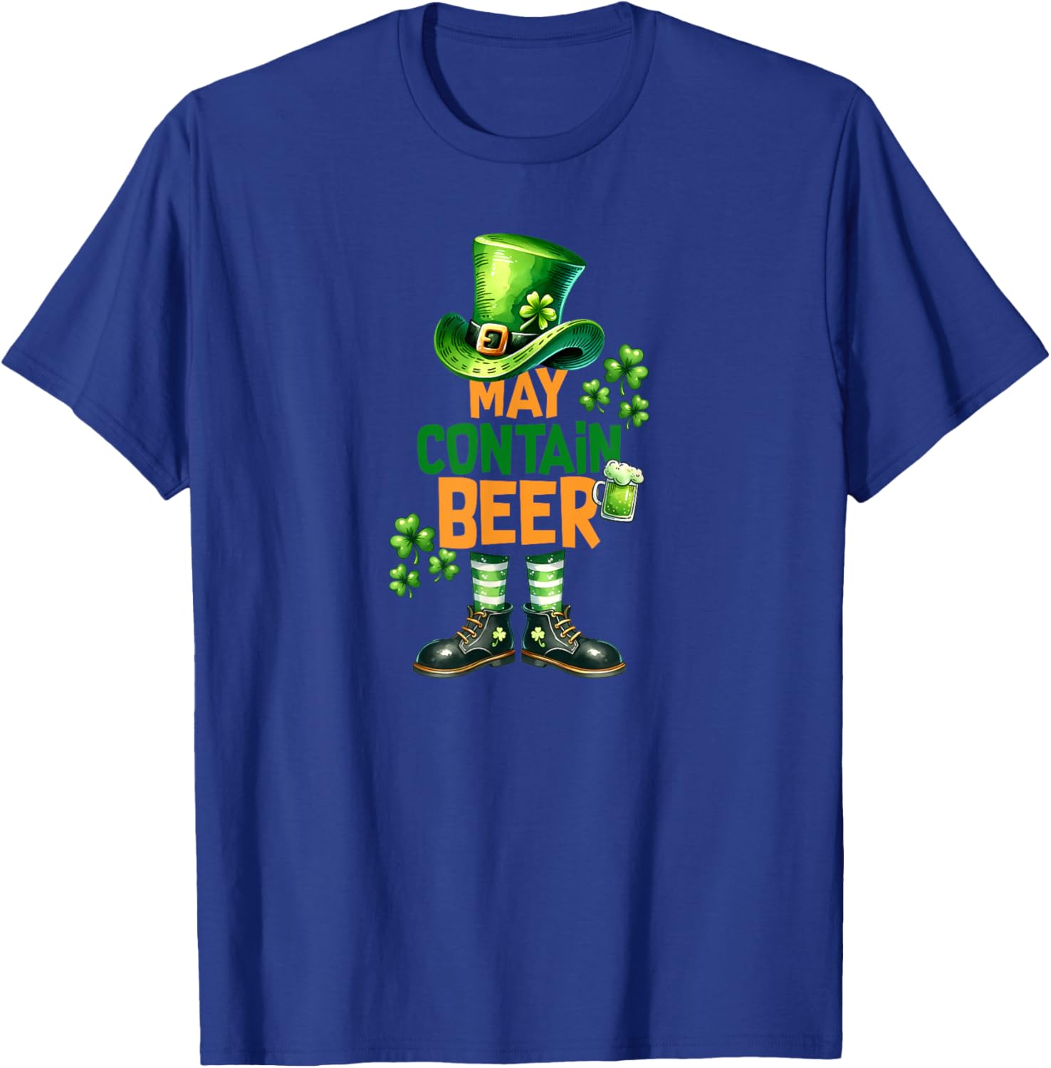 Funny May Contain Beer St Patrick's Day T-Shirt for Celebrations - 15