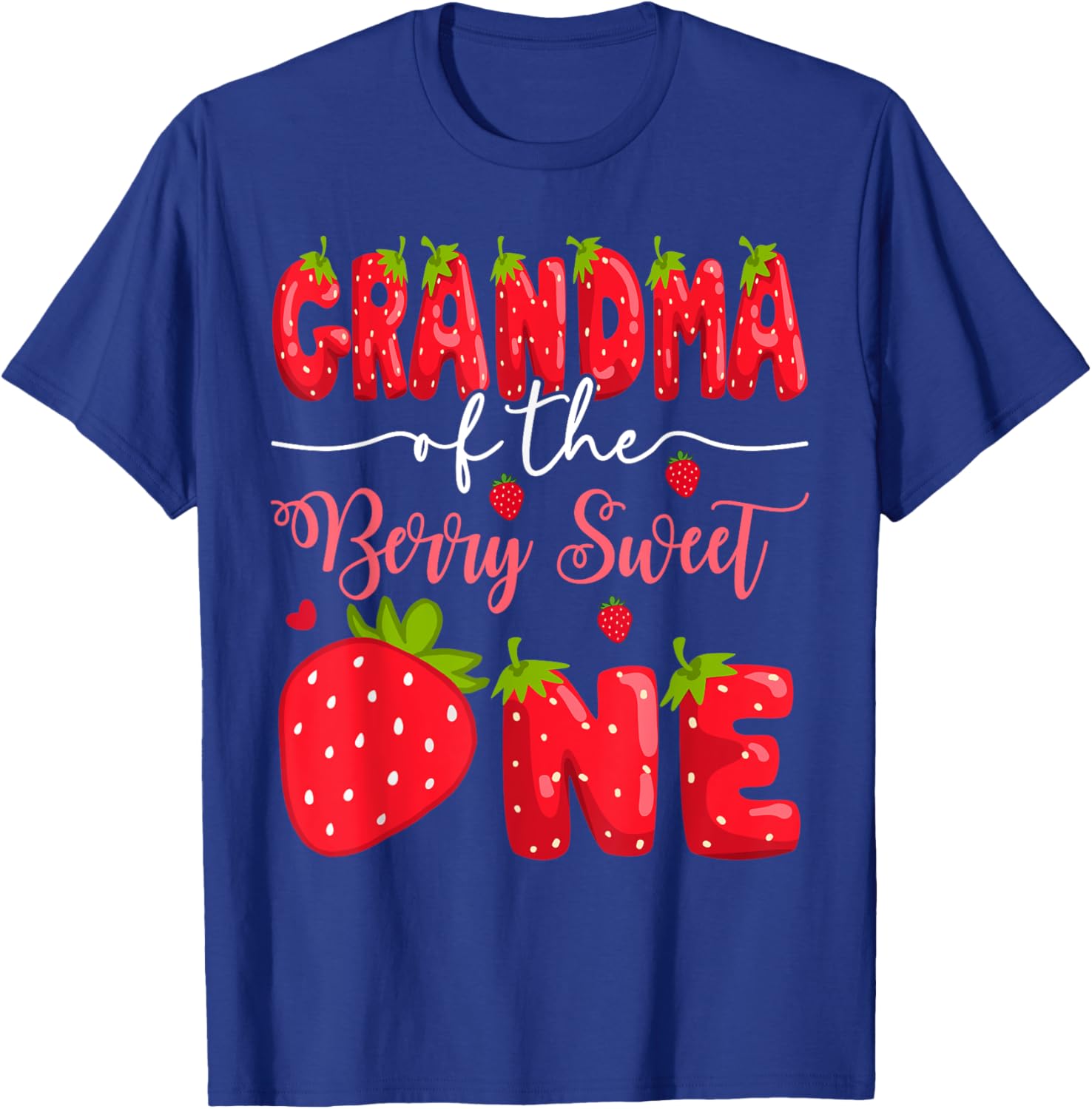 Adorable Grandma of the Berry Sweet One 1st Birthday Strawberry T-Shirt - 9