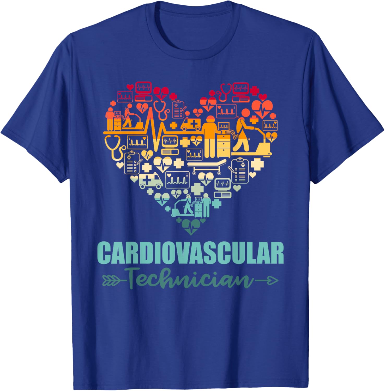 Funny Vintage Cardiovascular Technician T-Shirt for Heart Health Lovers - 4