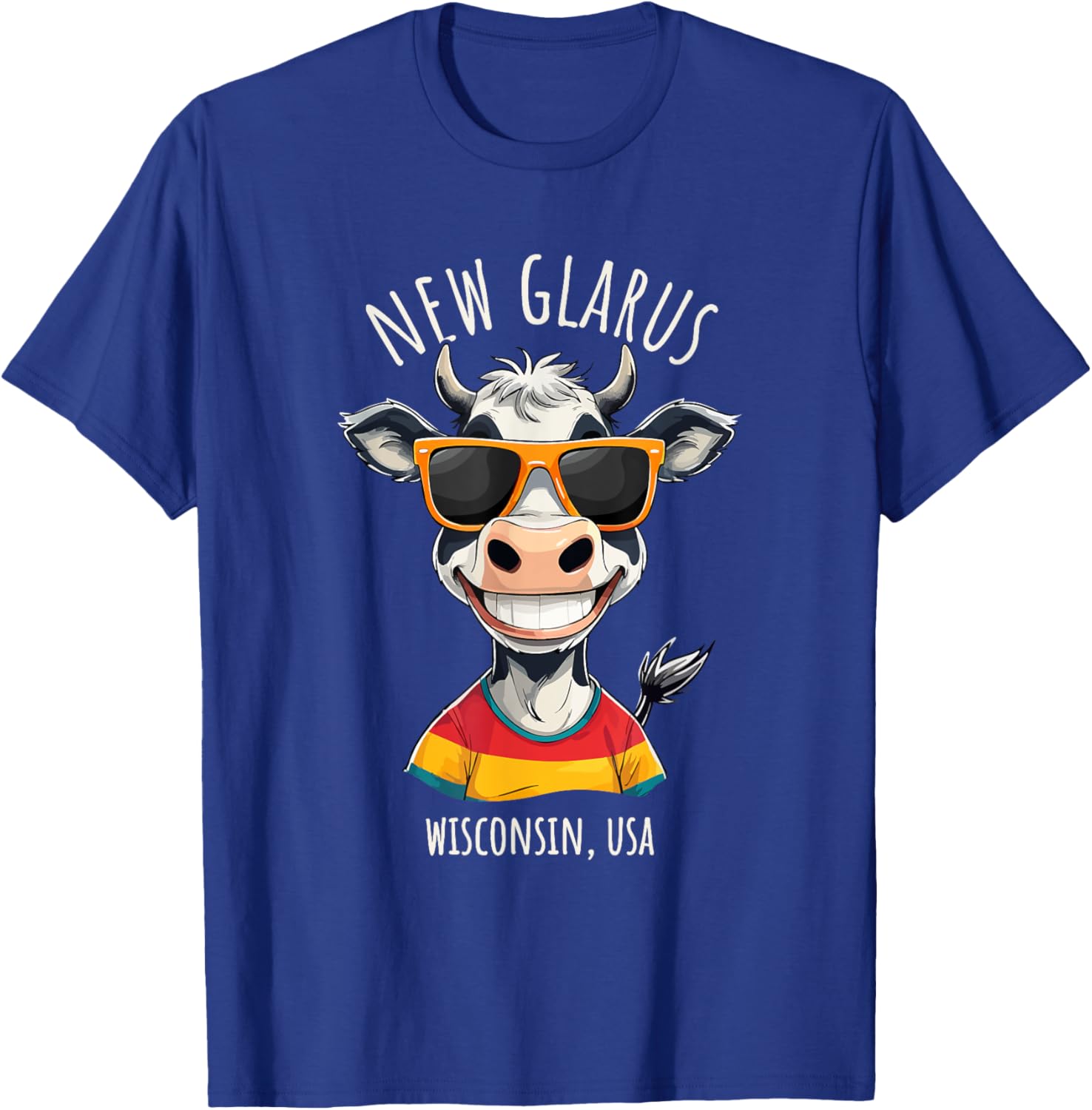 Funny Cow Cartoon T-Shirt from New Glarus WI USA - Unique Gift Idea - 14
