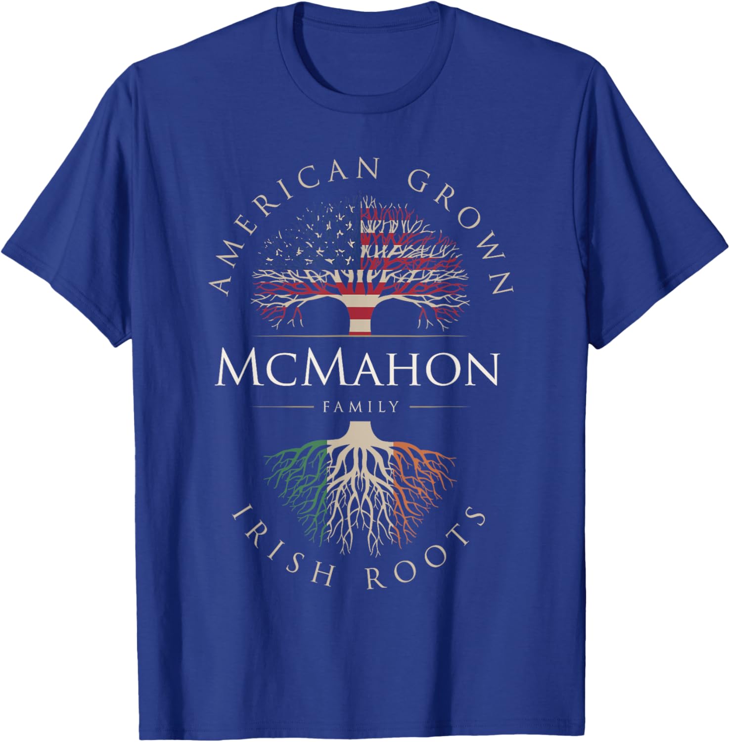 McMahon Family American Grown Irish Roots Ireland Flag T-Shirt - 8