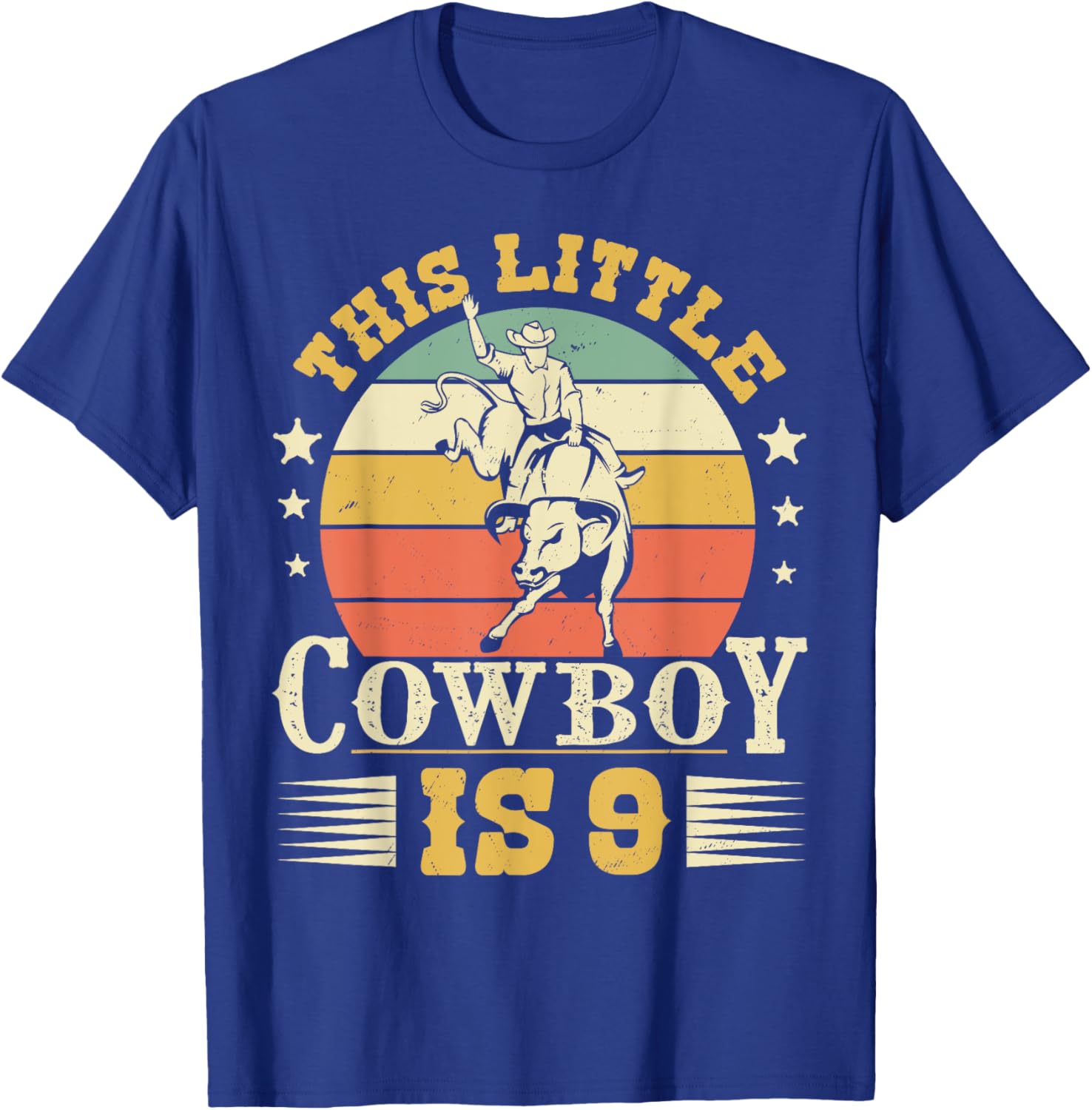 Little Cowboy 9th Birthday T-Shirt for Western Rodeo Fun - 5