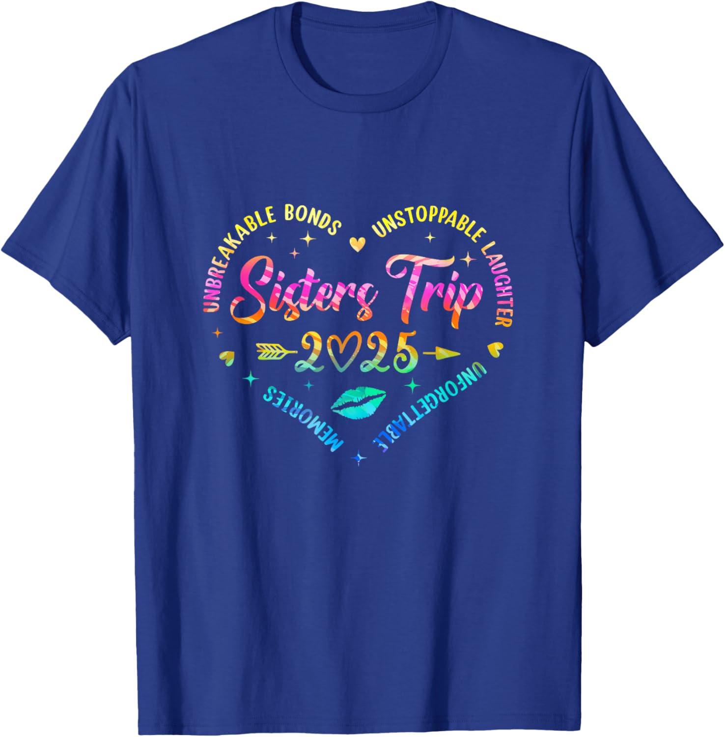 Sisters Trip 2025 Retro T-Shirt for Friends Vacation Memorials - 1